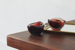 Bol en verre Selena par Sven Palmqvist pour Orrefors, années 1950, Lot de 2