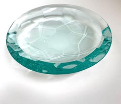 Glass Bowl with Geometric Flower Pattern entirely Handmade by Ghiró Studio
