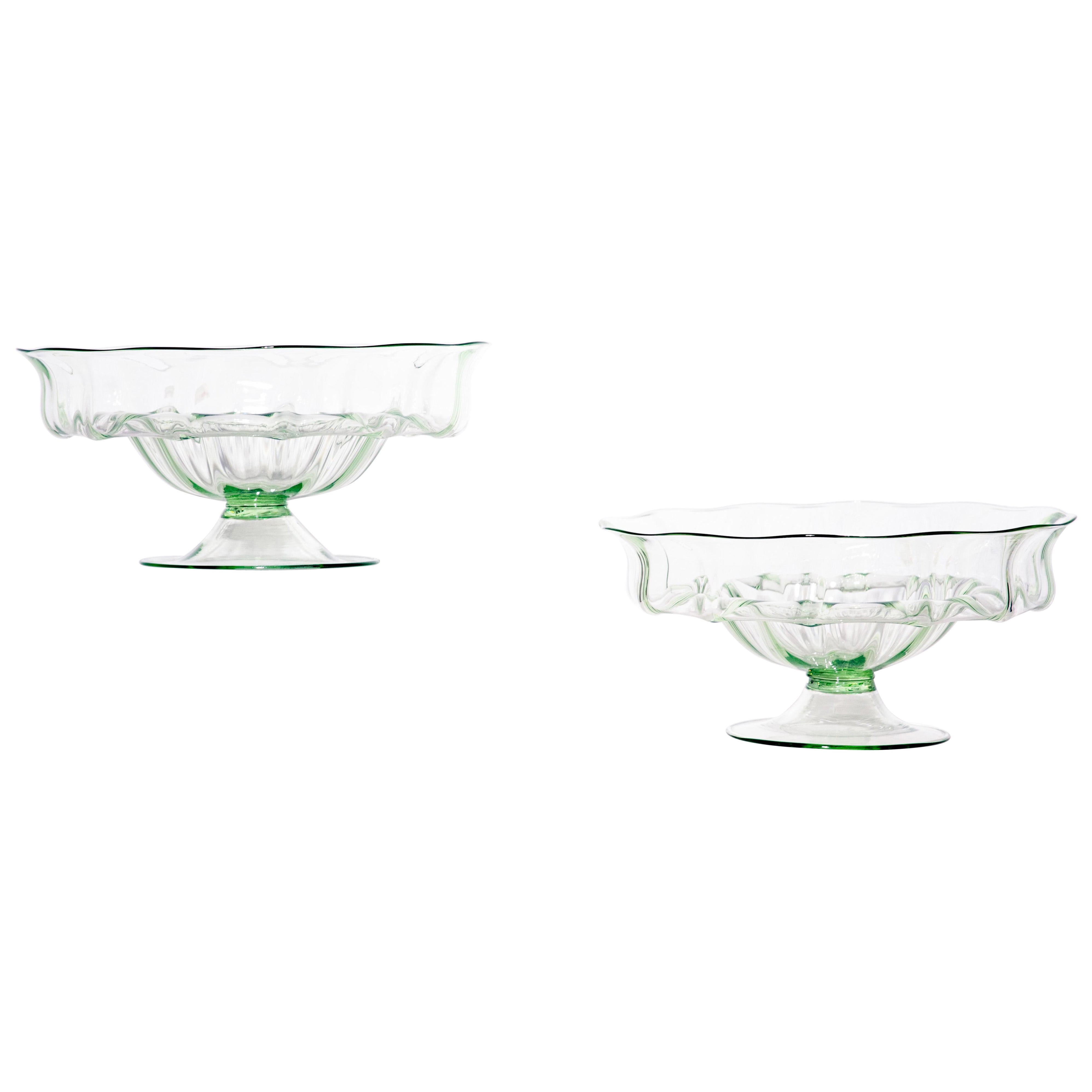 Glasschalen, 1920er Jahre, 2er-Set