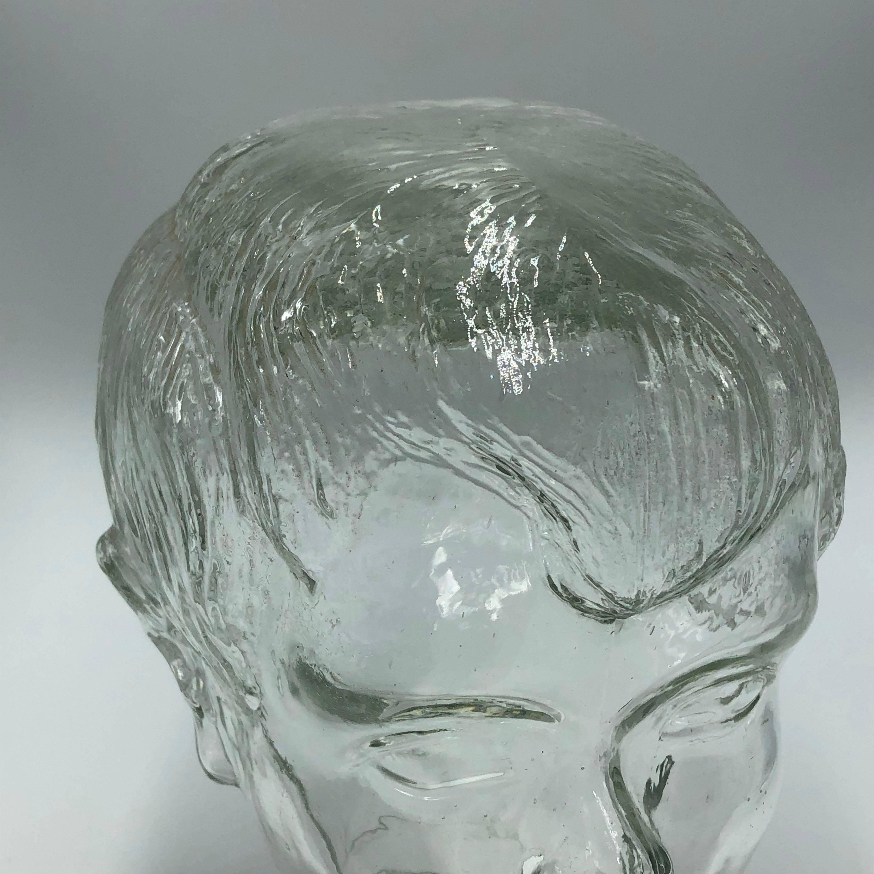 European Glass Boy's Head 1980 Mannequin, Store Display