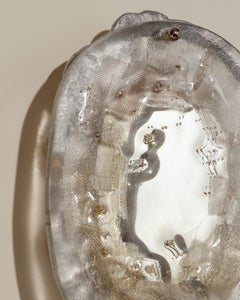 Applique en verre, laiton et aluminium No.10