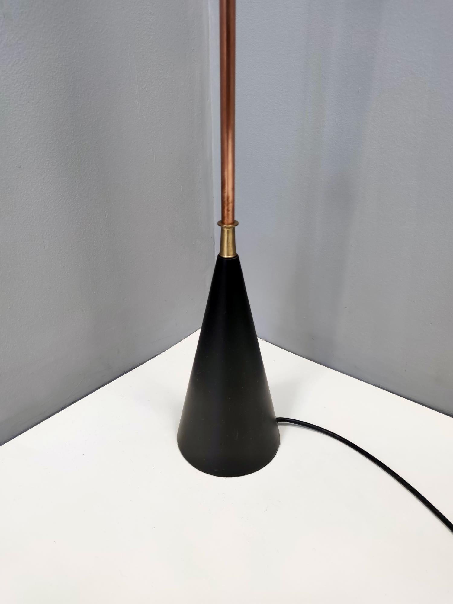 Glass, Brass, Aluminum, Copper and Iron Floor Lamp by Carmelo La Gaipa, 2021 For Sale 3