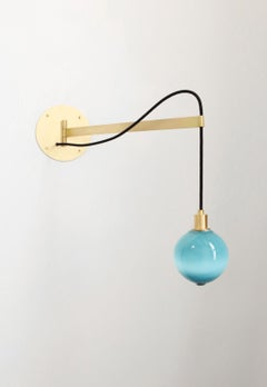 Glass Brass Drape Arm 1.18 ( 4.5" ) Light Sconce