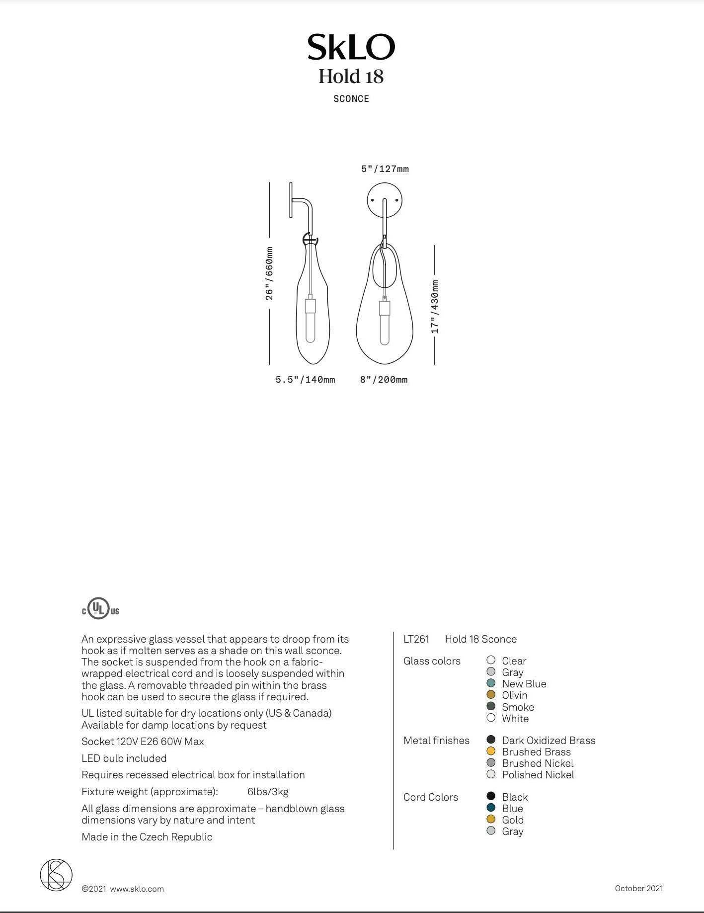 Glass Brass Hold 18 Sconce Light For Sale 3