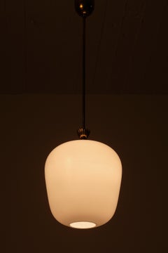 Glass & Brass pendant by Böhlmarks, Sweden, 1940s