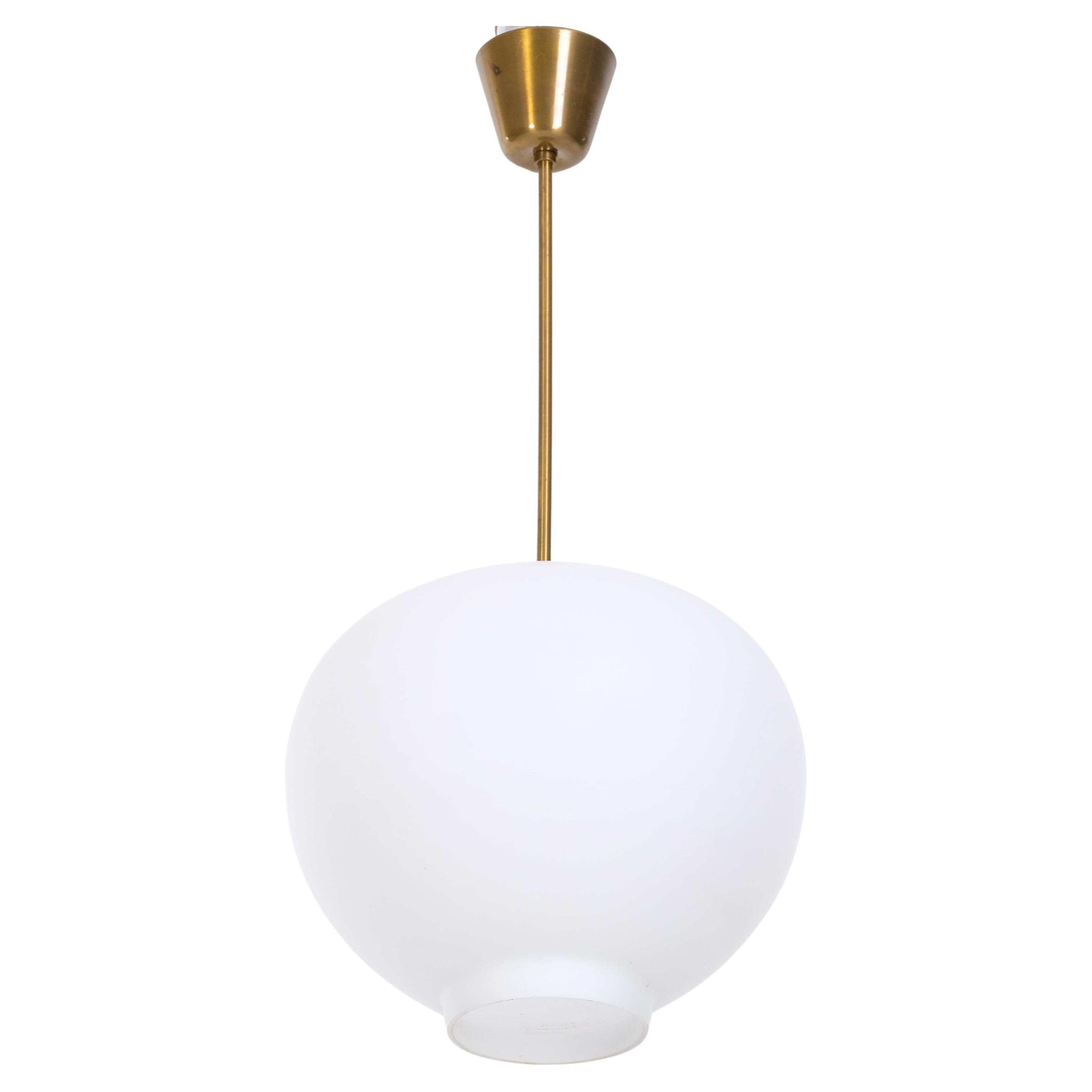 Glass & Brass pendant by Böhlmarks, Sweden, 1950s