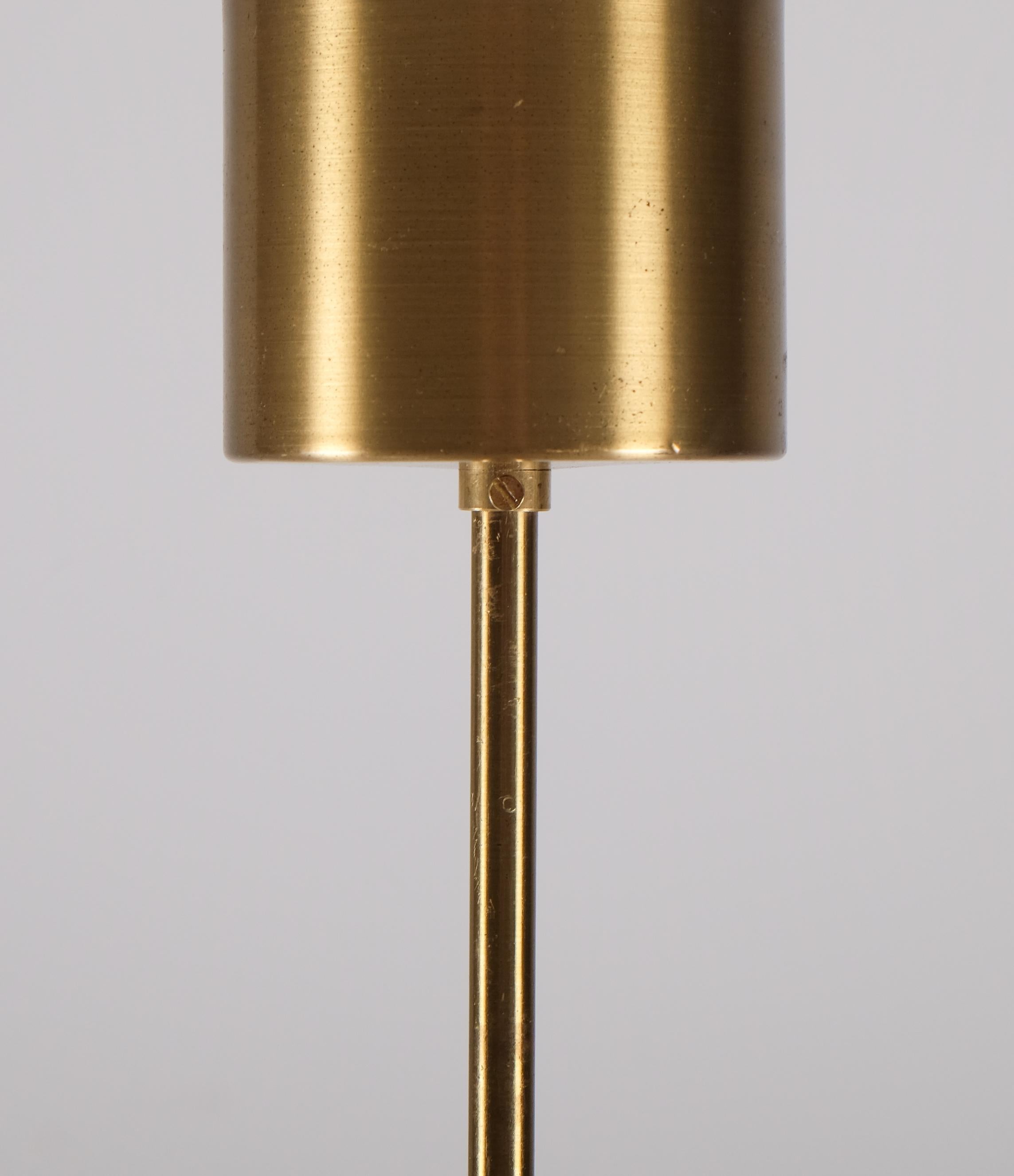 Glass & Brass pendant, Sweden, 1960s For Sale 1