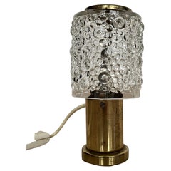 Glass Brass Table Lamp by Preciosa, Kamenický Šenov, 1960's