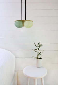 Glass Brass Twin 3.0 Light Pendant
