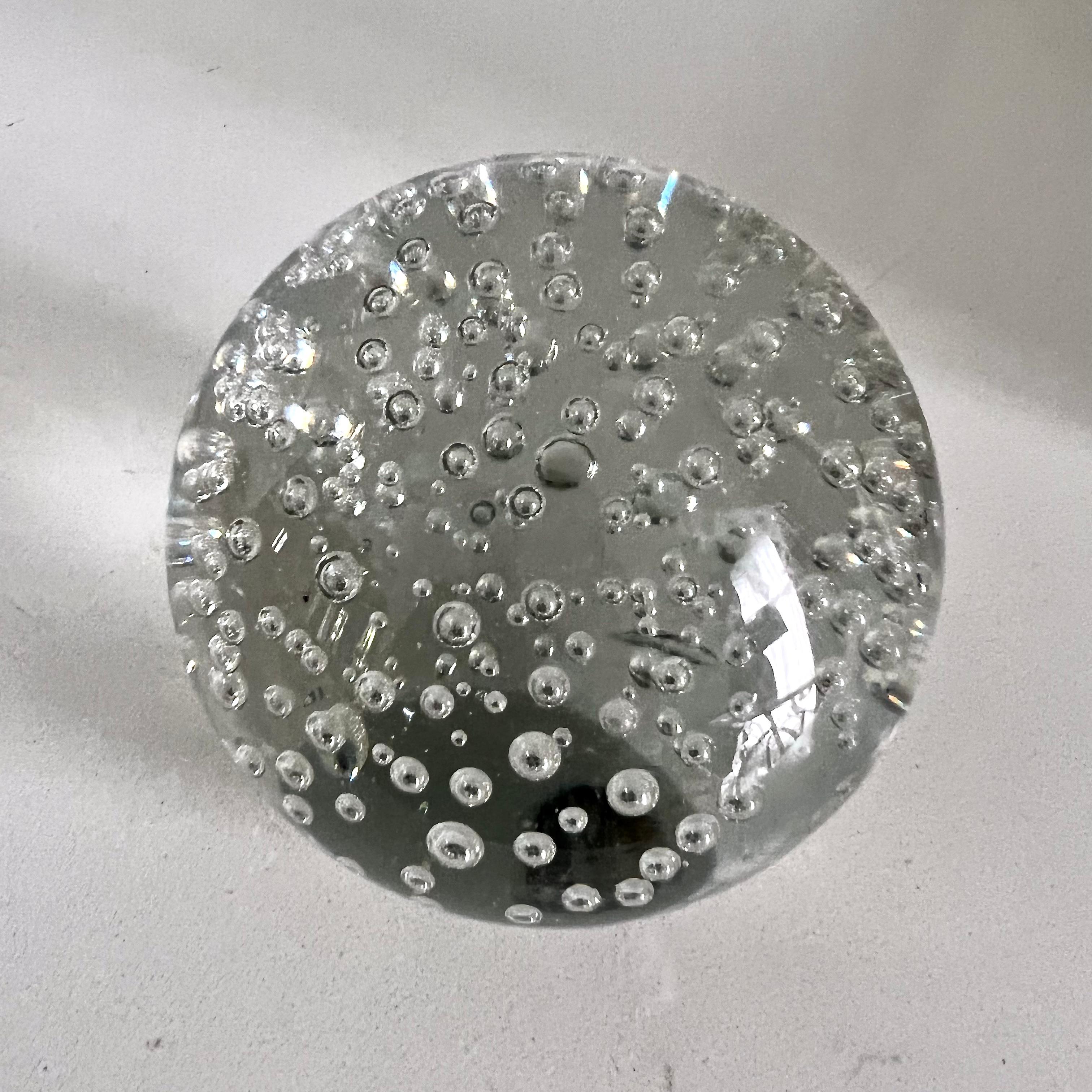 Glass Bubble Paperweight In Good Condition In Los Angeles, CA