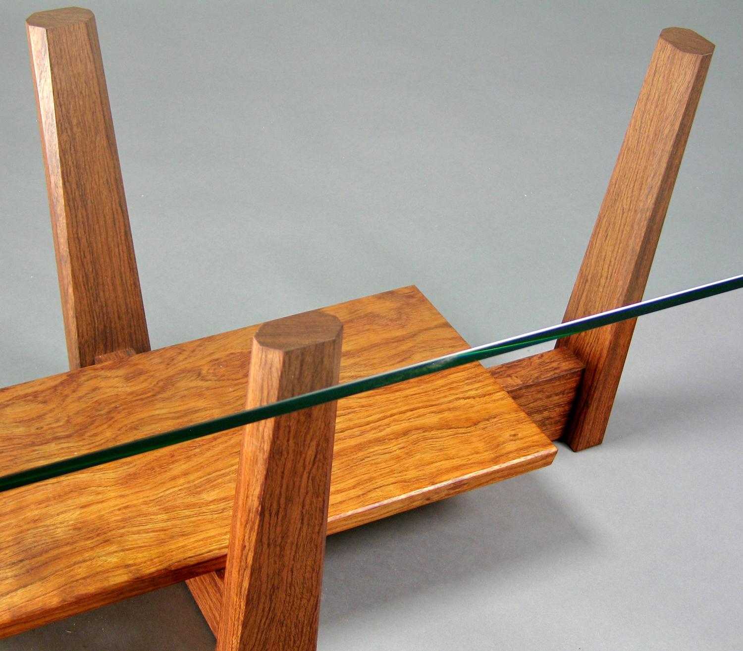 Huilé Table basse Bubinga de Thomas Throop/ Black Creek Designs  Fabriqué sur commande en vente