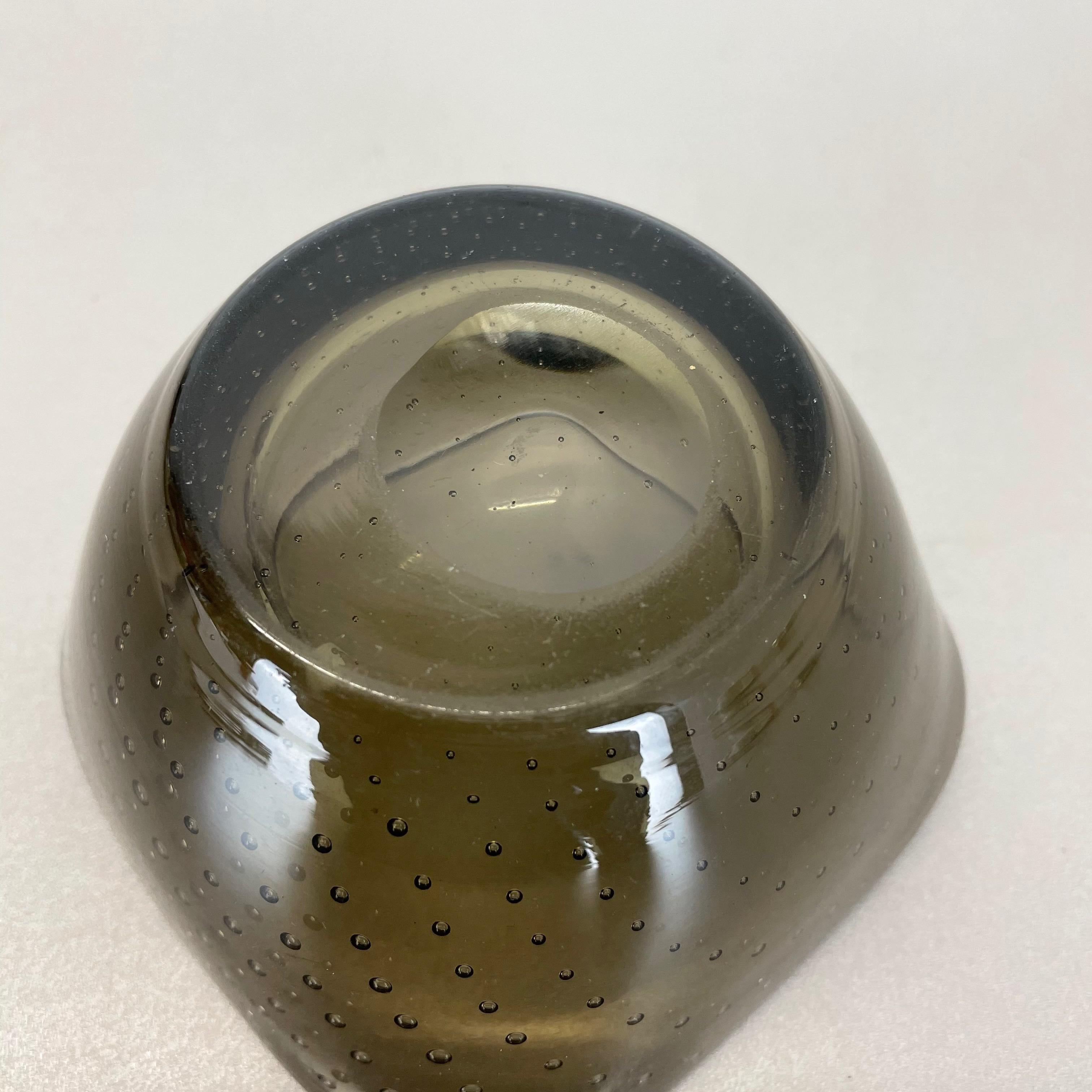 Bullicante-Schalenelementschale „Green“ aus Glasglas von Venini Murano zugeschrieben, Italien 1970 im Angebot 12