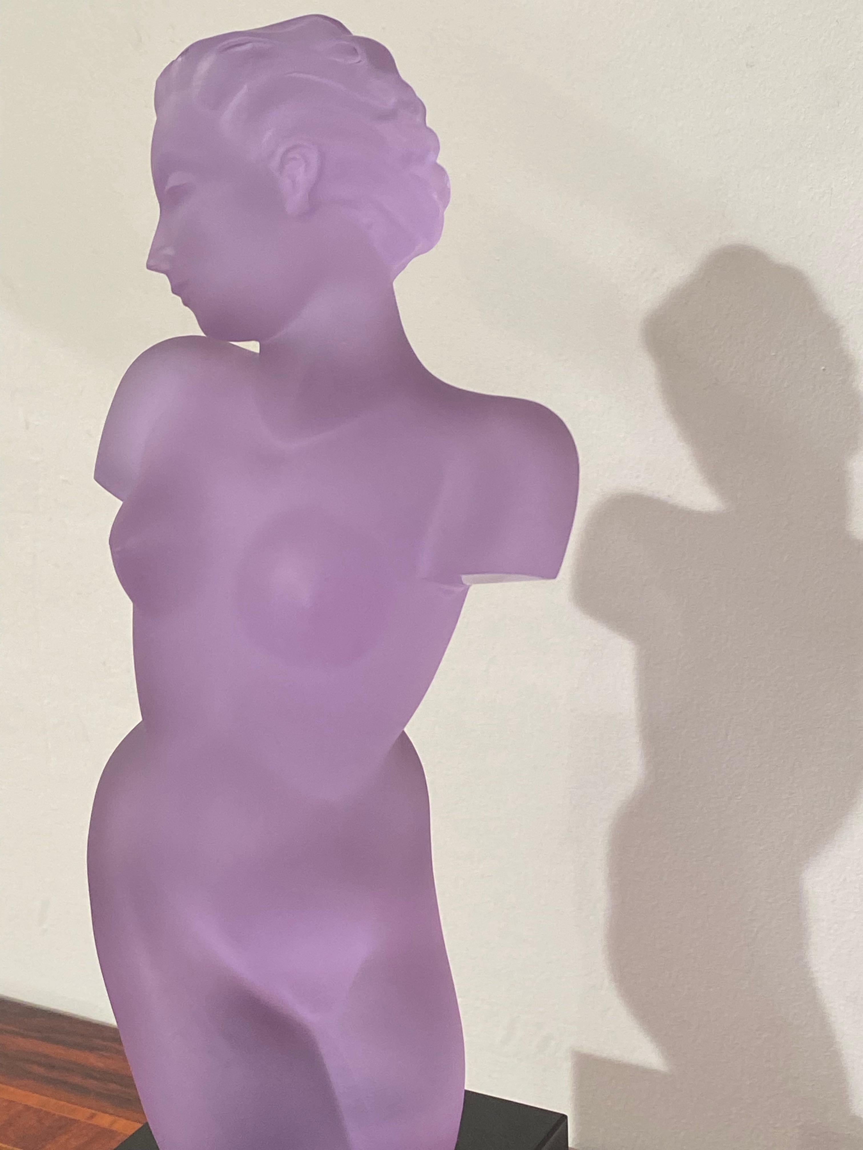 Glass Bust in Purple by Eleon Von Rommel 1