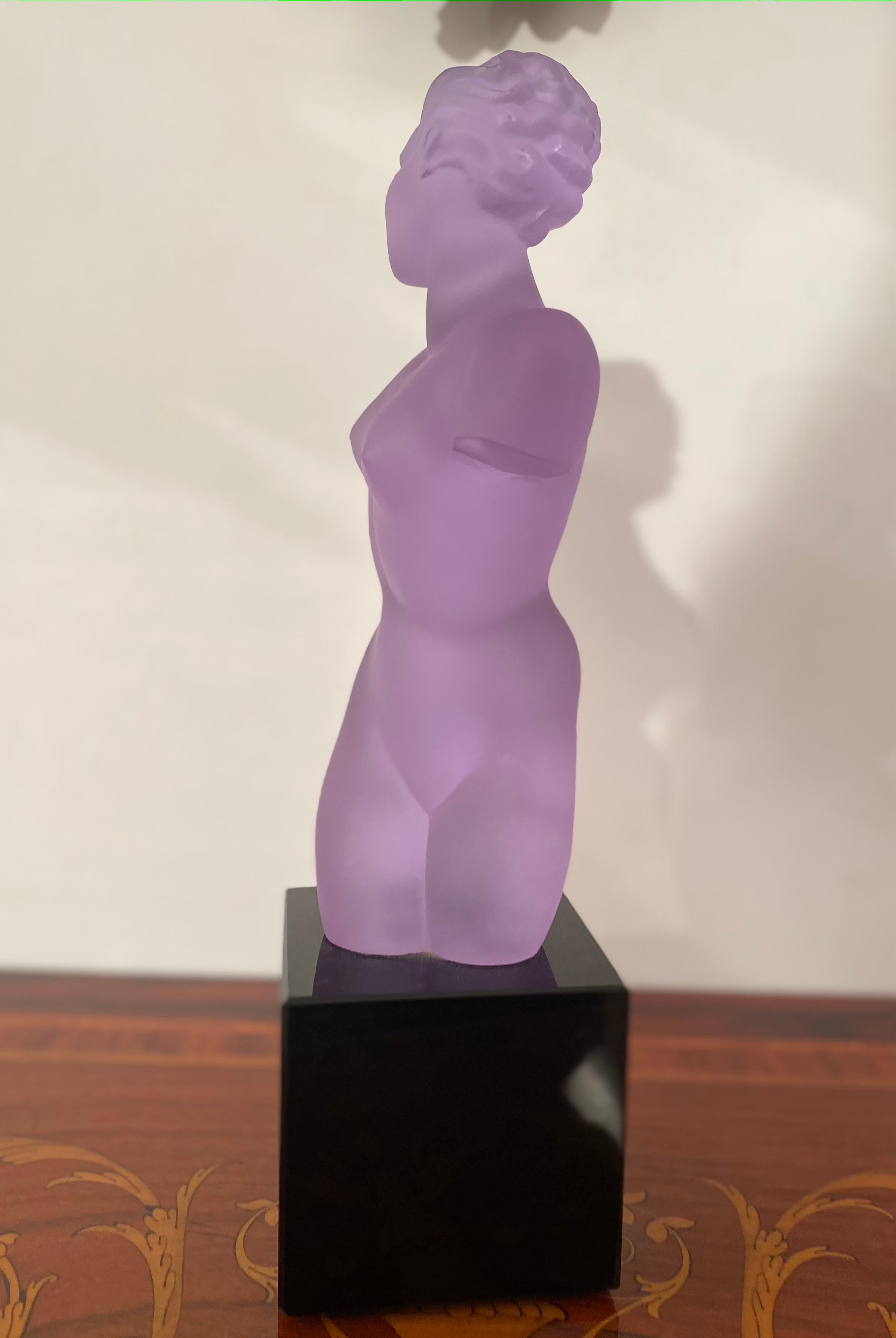 Glass Bust in Purple by Eleon Von Rommel 2