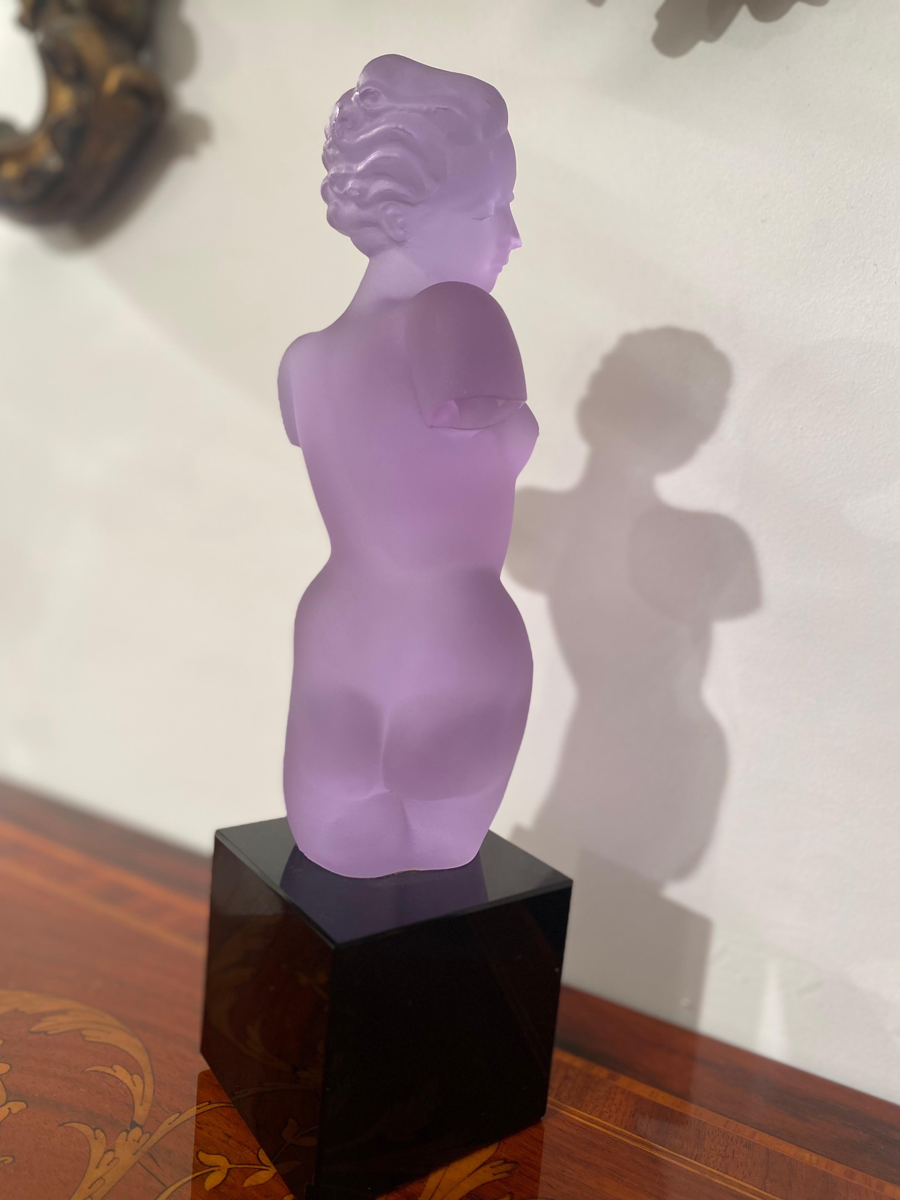 Glass Bust in Purple by Eleon Von Rommel 4