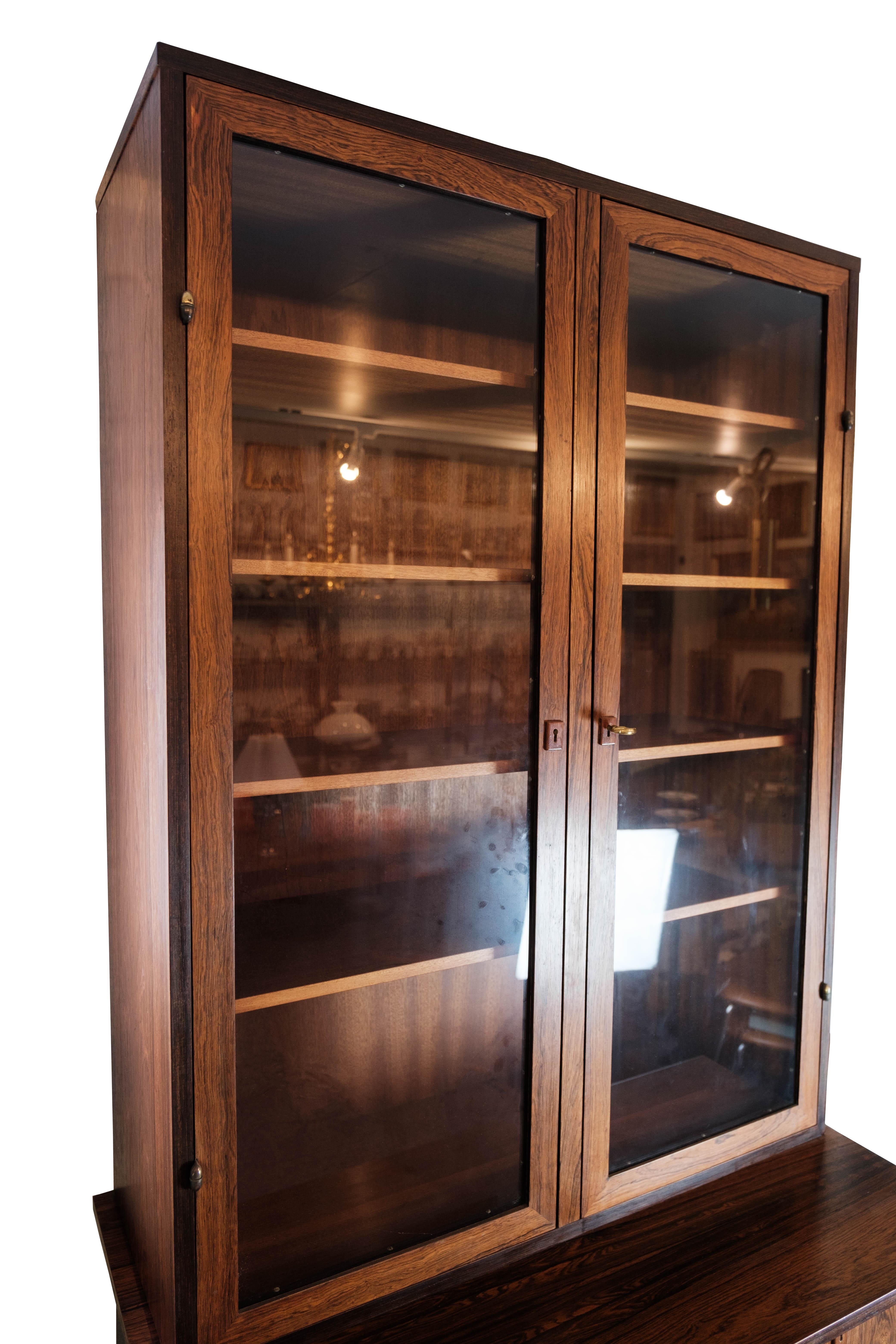 Scandinavian Modern Glass Cabinet in Rosewood of Danish Design from the 1960s