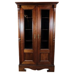 Antique Glass Cabinet Originating from Denmark in Walnut from Around the Year, 1860s