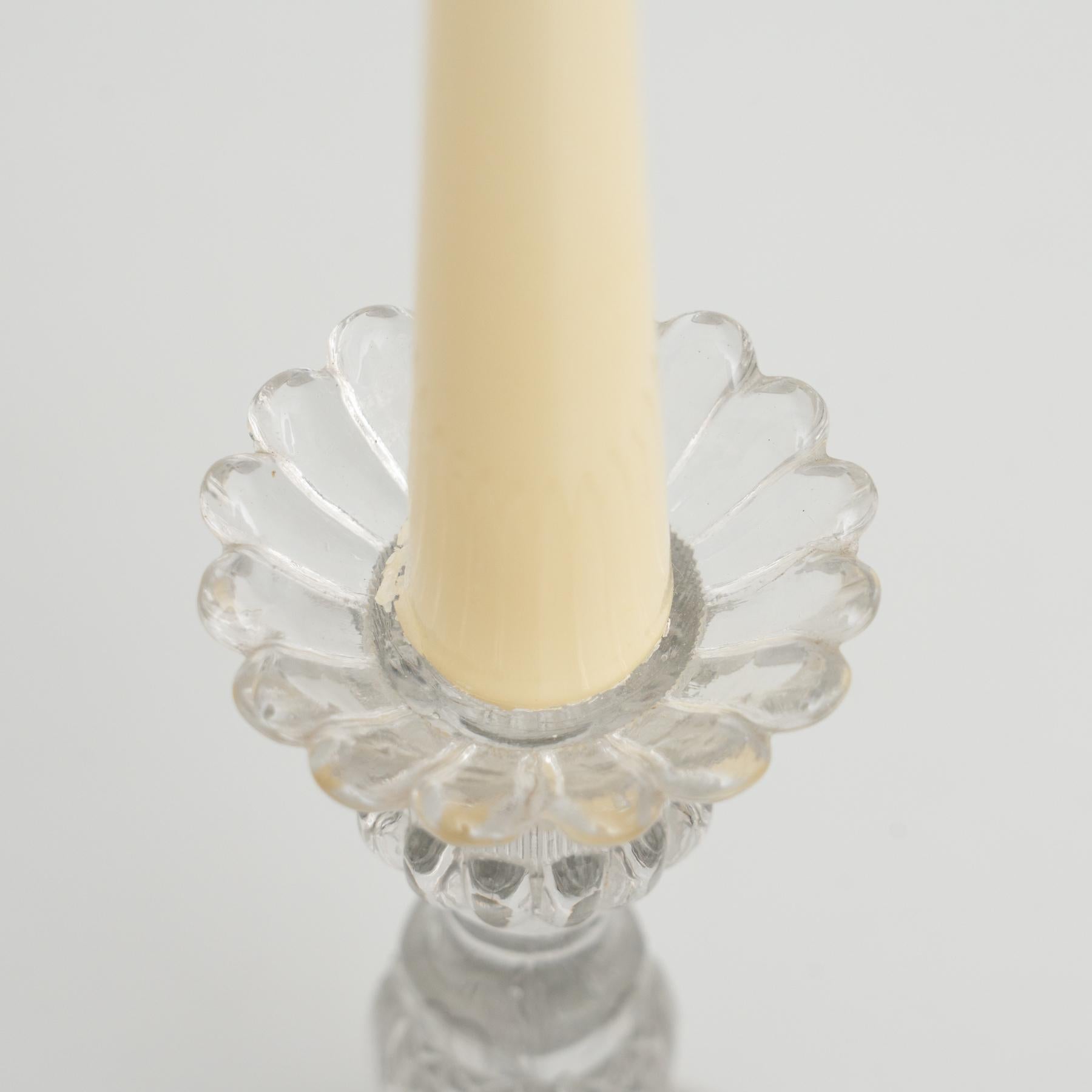 Glass Candle Holder, circa 1950 For Sale 4