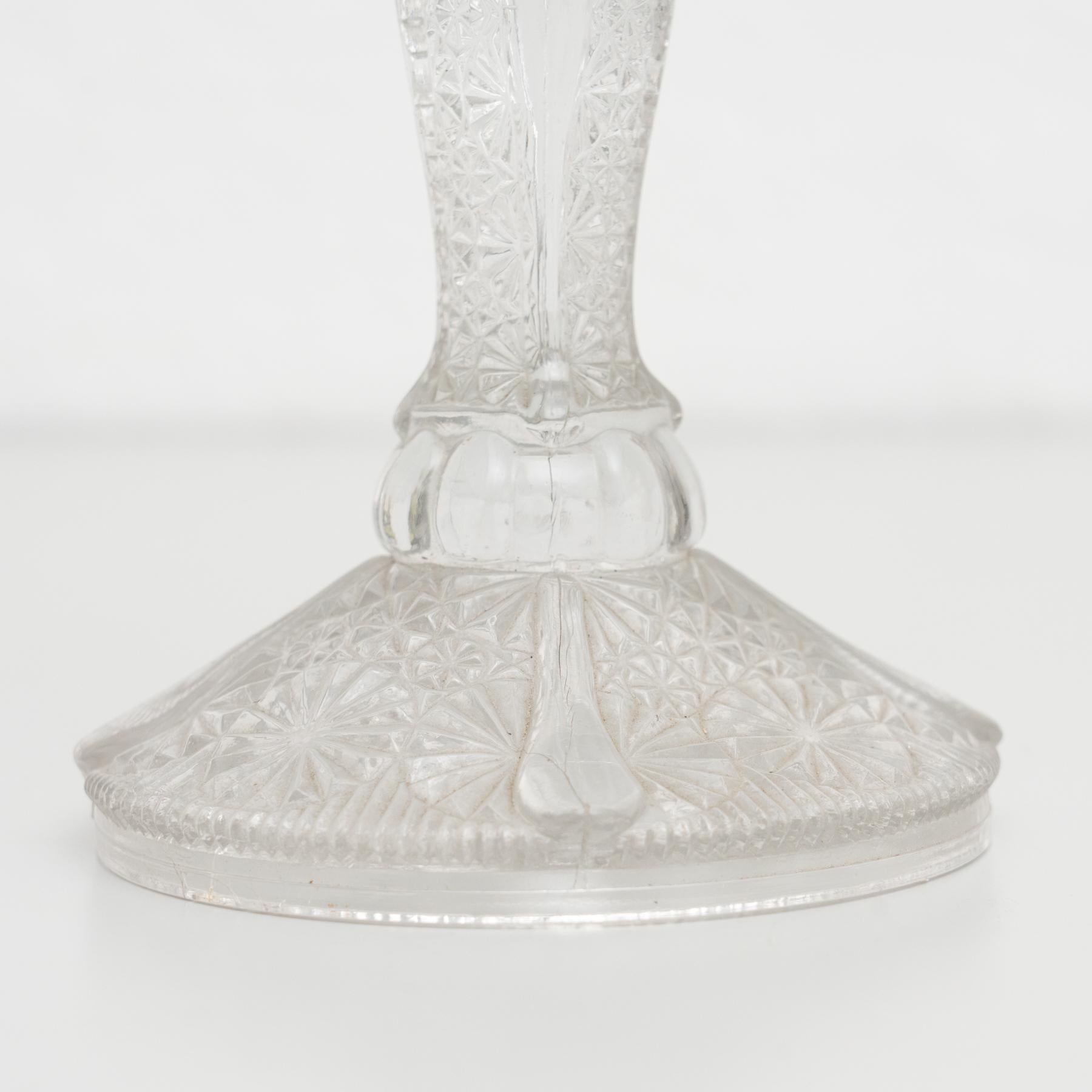 Glass Candle Holder, circa 1950 For Sale 5