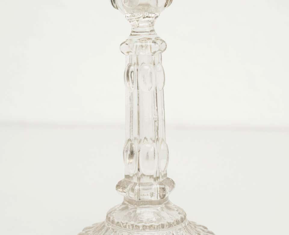 Glass Candle Holder, circa 1950 In Good Condition For Sale In Barcelona, Barcelona