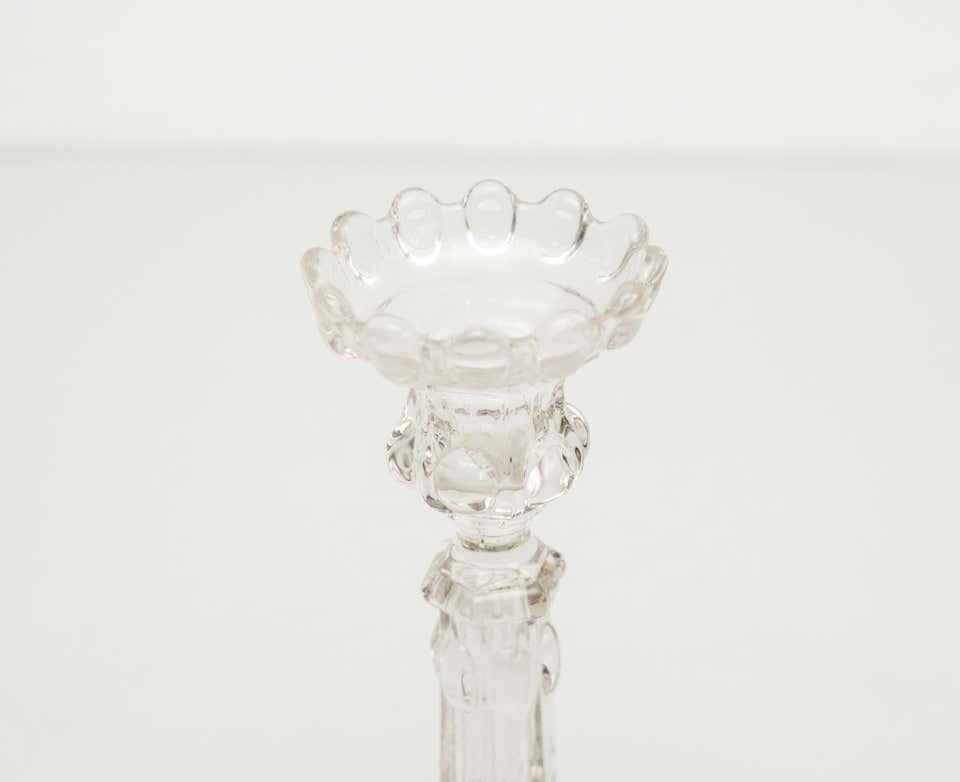 Mid-20th Century Glass Candle Holder, circa 1950 For Sale