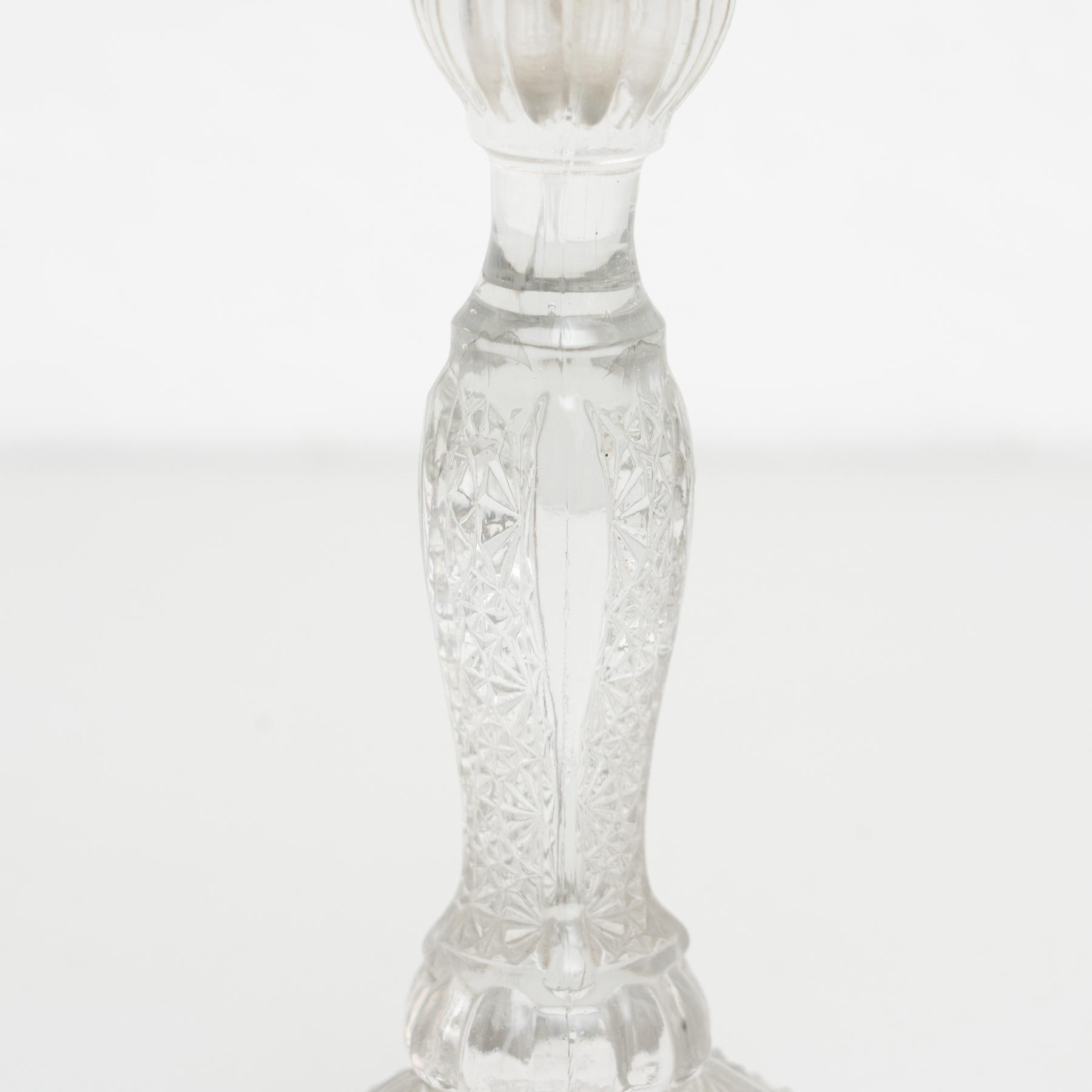 Glass Candle Holder, circa 1950 For Sale 2