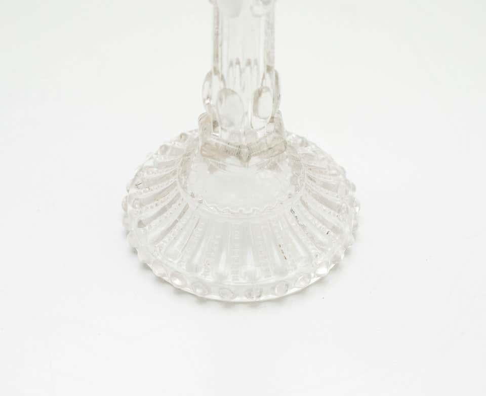 Glass Candle Holder, circa 1950 For Sale 2