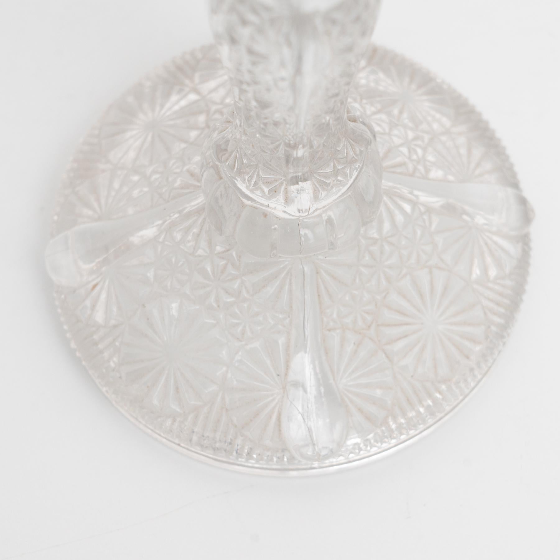 Glass Candle Holder, circa 1950 For Sale 3