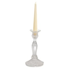 Used Glass Candle Holder, circa 1950