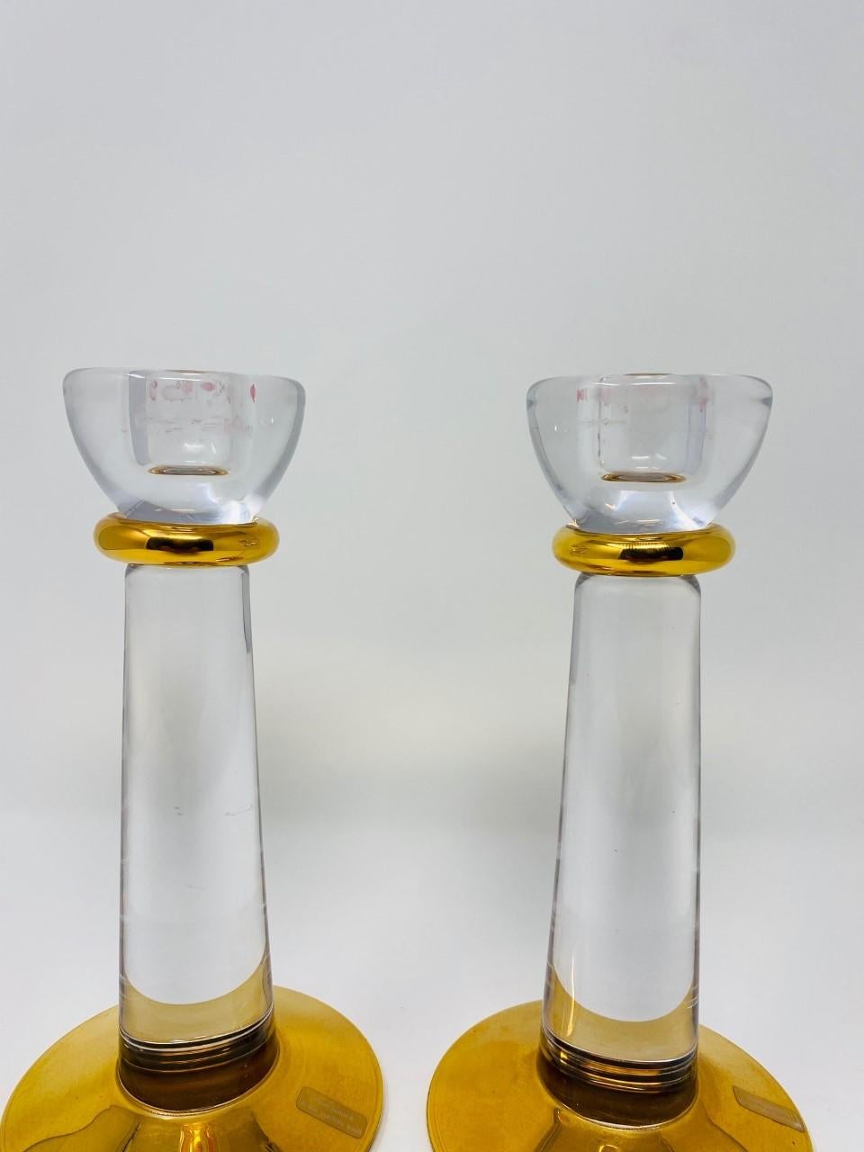 Glasglas-Kerzenhalter von Kosta Boda Schweden (Postmoderne) im Angebot