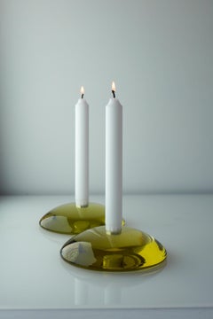 Glass Candleholders, 'STOP' Modern Swedish design by Anne Nilsson, KOSTA