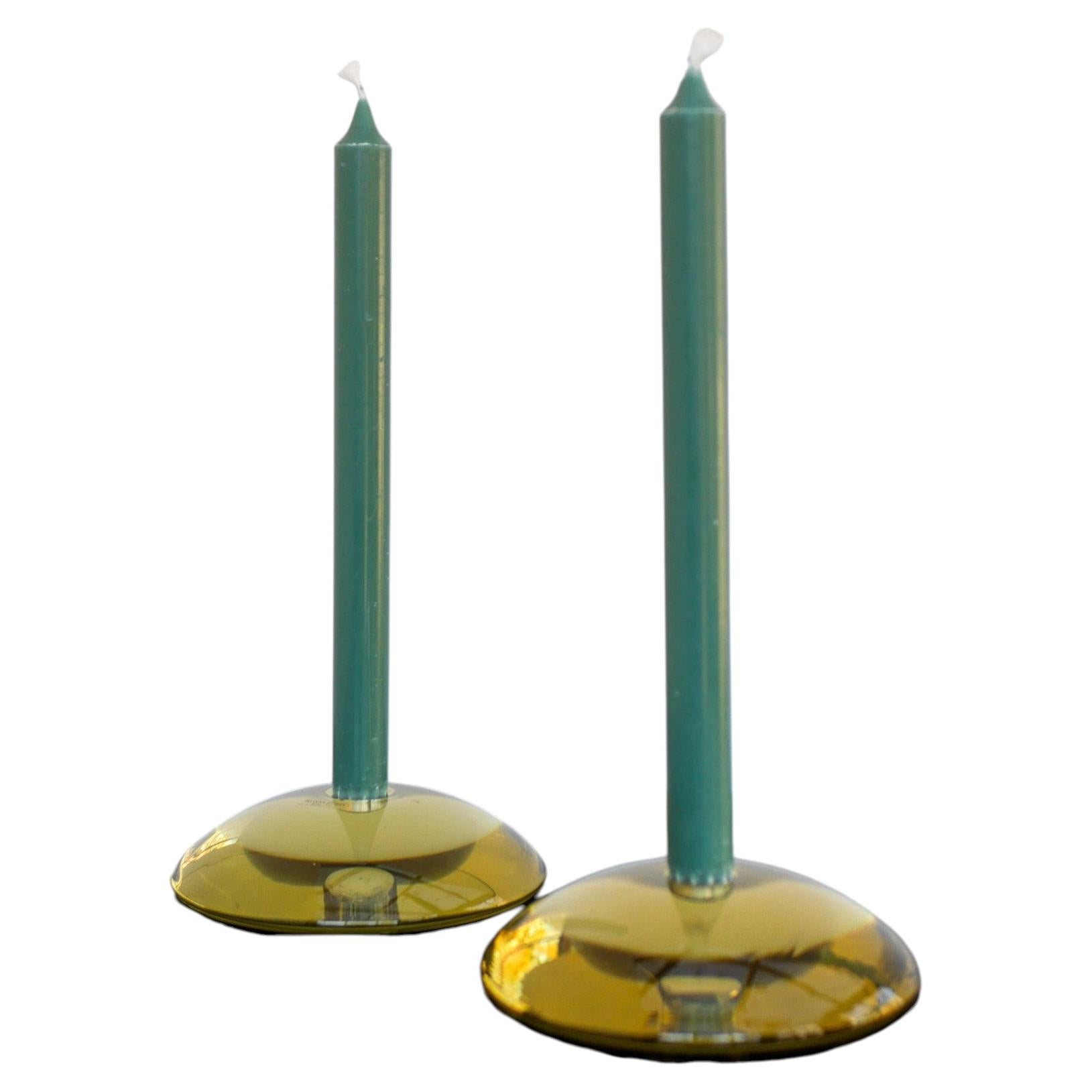 Glass Candleholders, 'STOP' Modern Swedish design by Anne Nilsson, KOSTA