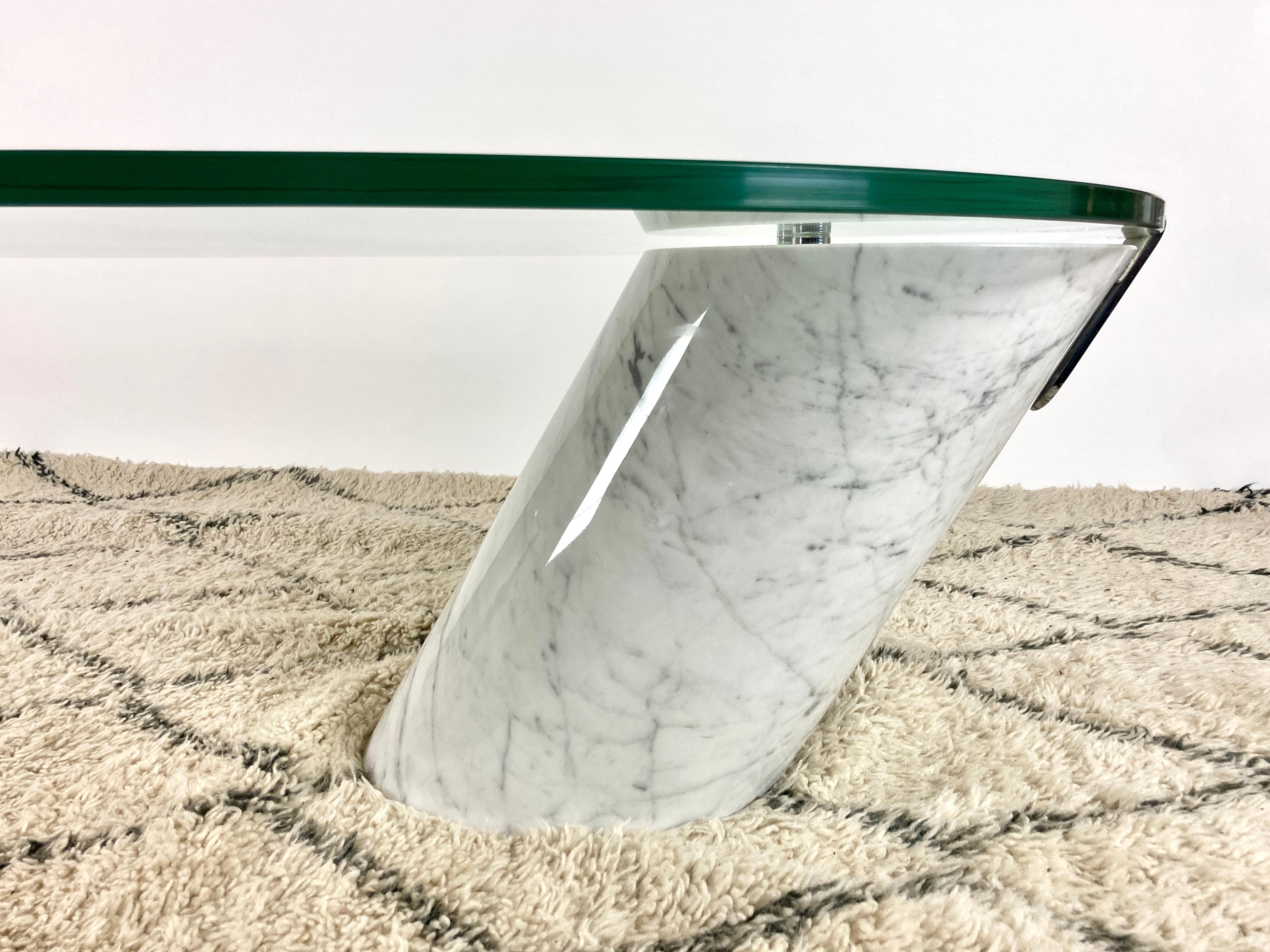 Glass & Carrara Marble Coffee Table, K1000, Ronald Schmitt Team Form Ag, Switzer 8