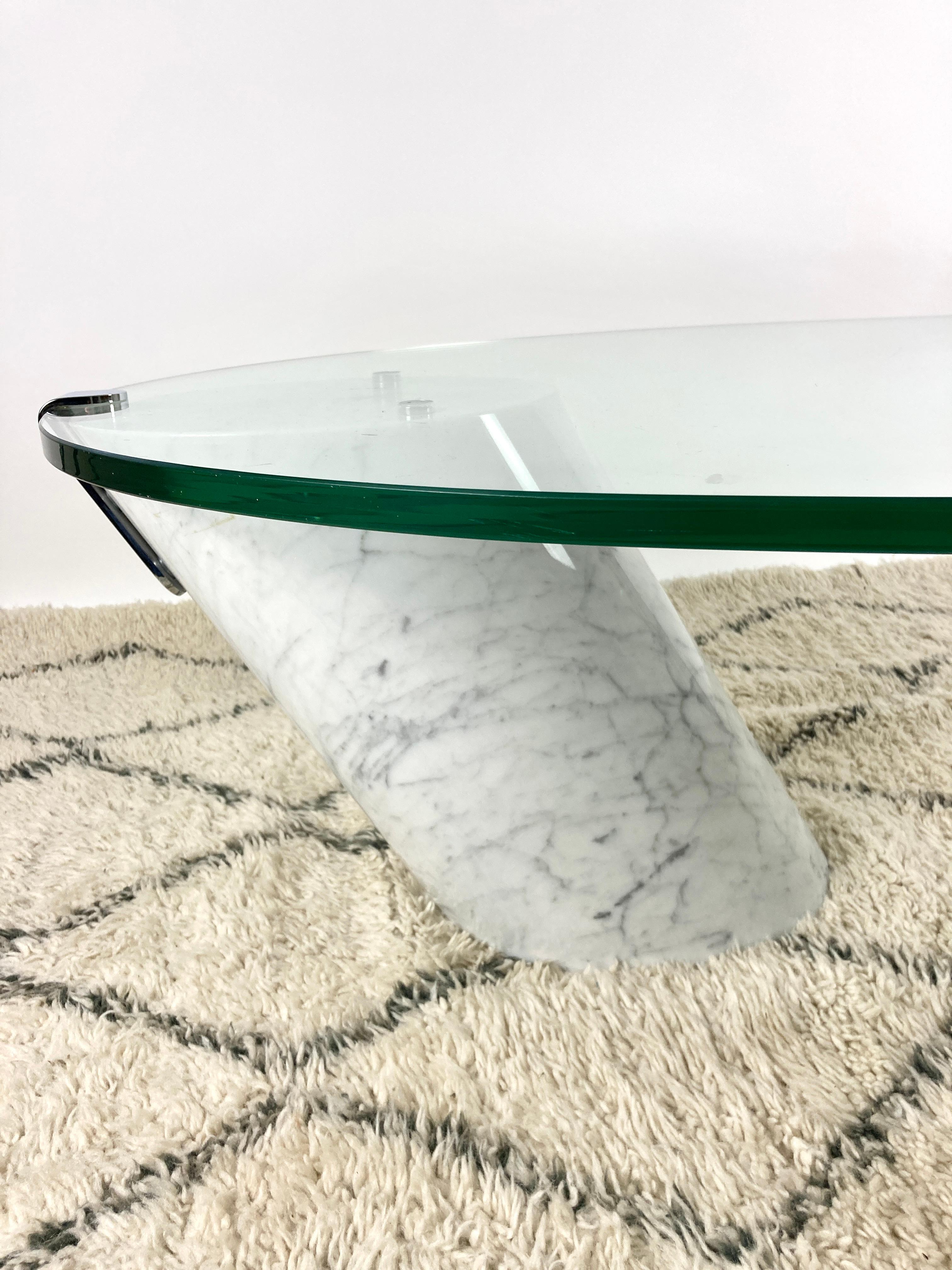 Glass & Carrara Marble Coffee Table, K1000, Ronald Schmitt Team Form Ag, Switzer 3