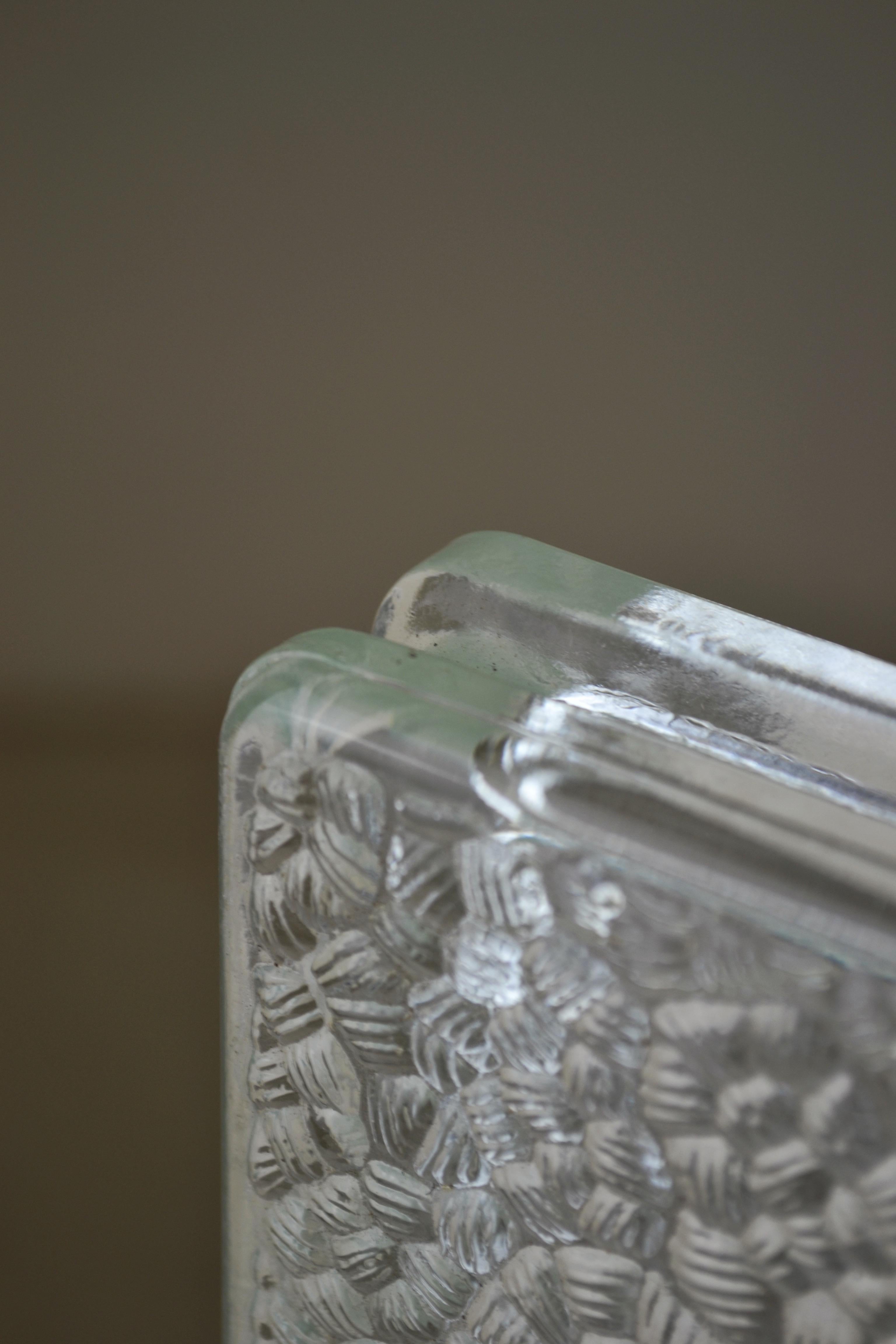 Catchall de cristal, diseño Art Déco, Saint Gobain, Francia, hacia 1928 Art Decó en venta