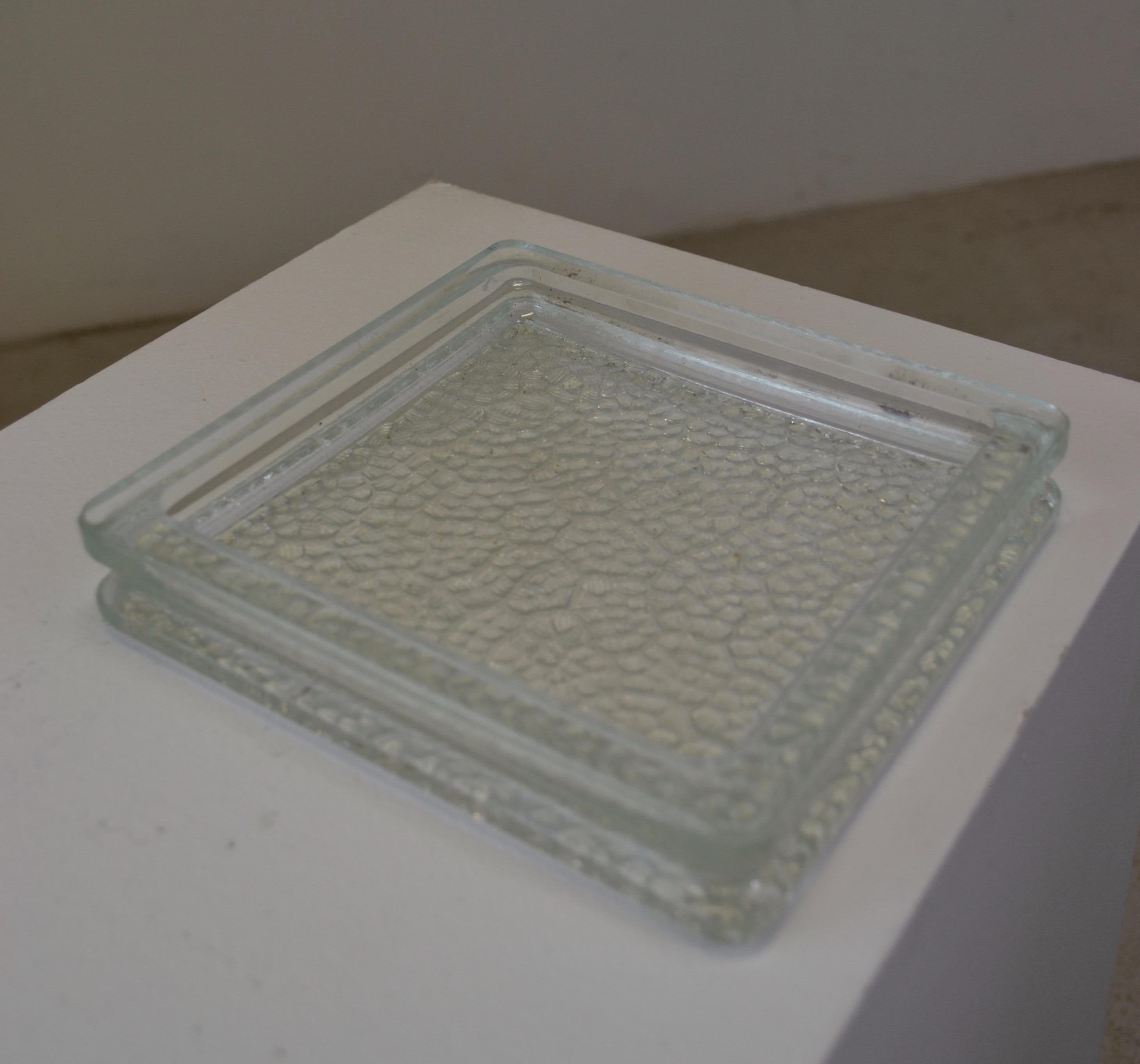 Catchall de cristal, diseño Art Déco, Saint Gobain, Francia, hacia 1928 Francés en venta