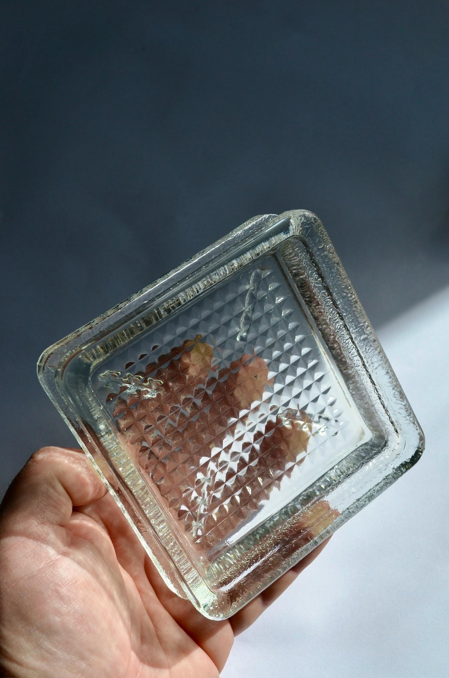 Catchall en verre, Art Deco Design, Saint-Gobain, France, circa 1928 Bon état - En vente à SOTTEVILLE-LÈS-ROUEN, FR