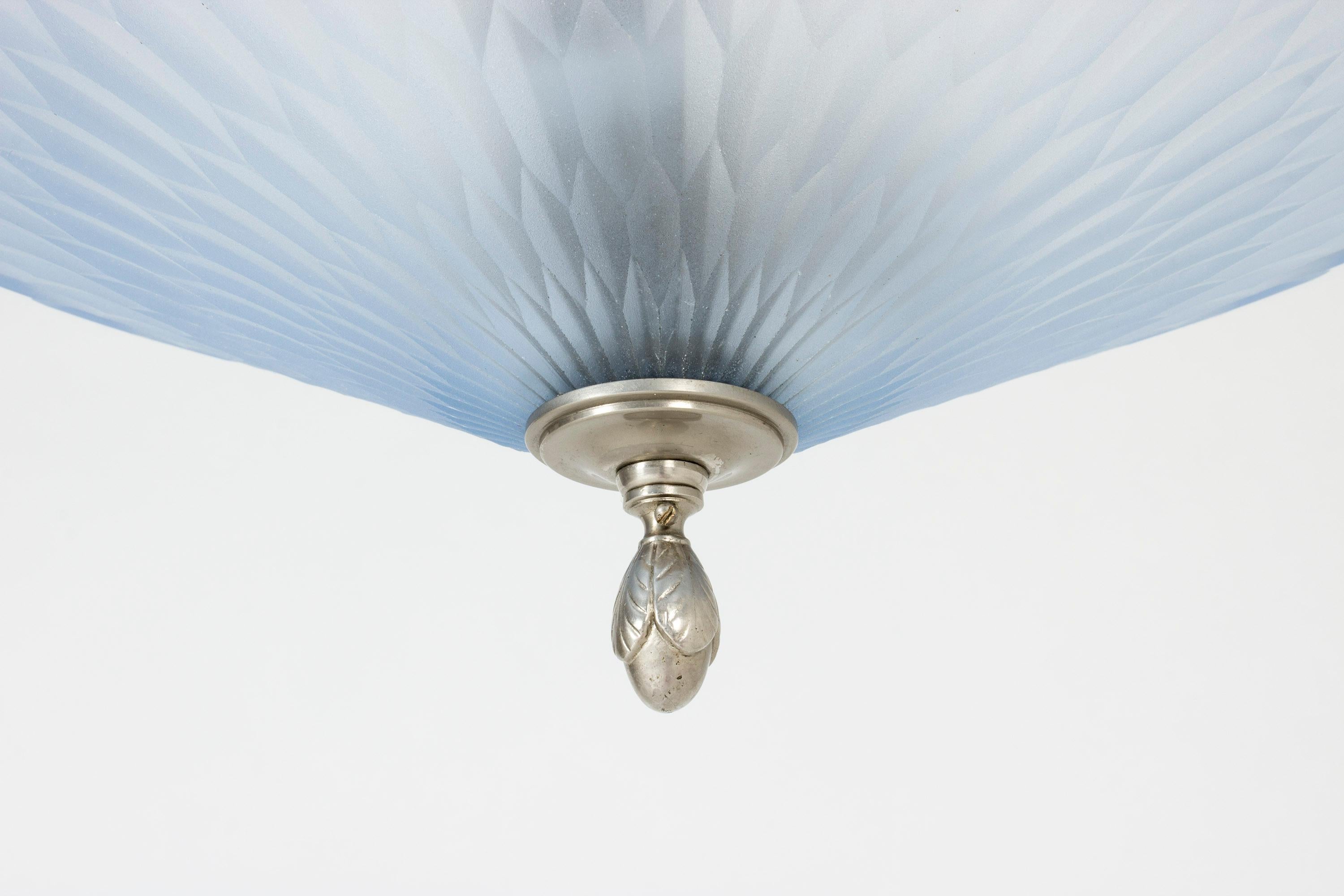 Swedish Glass Ceiling Lamp by Edward Hald