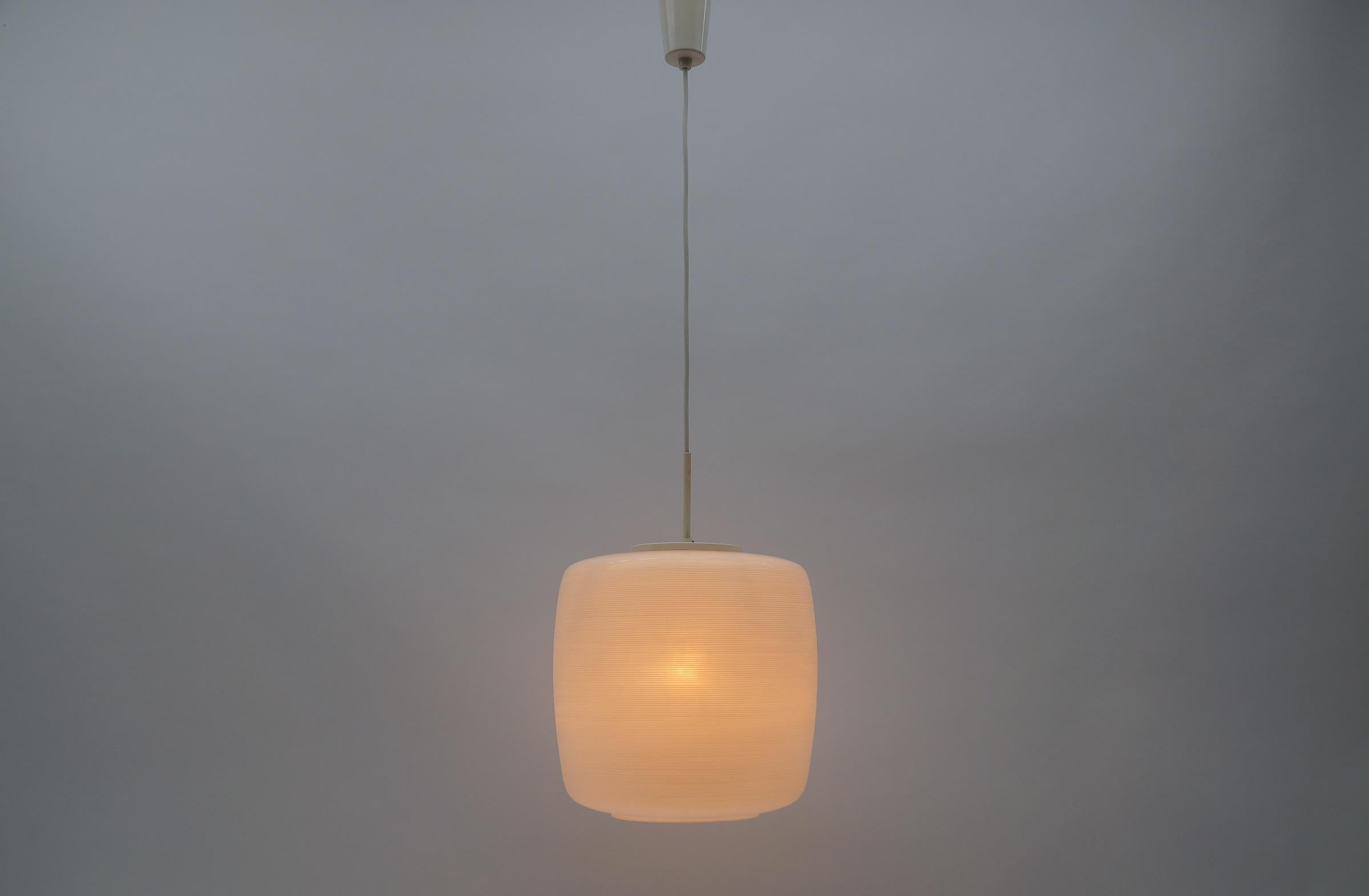 Mid-Century Modern Glass Ceiling Lamp by Wilhelm Wagenfeld for Peill & Putzler, 1954 For Sale