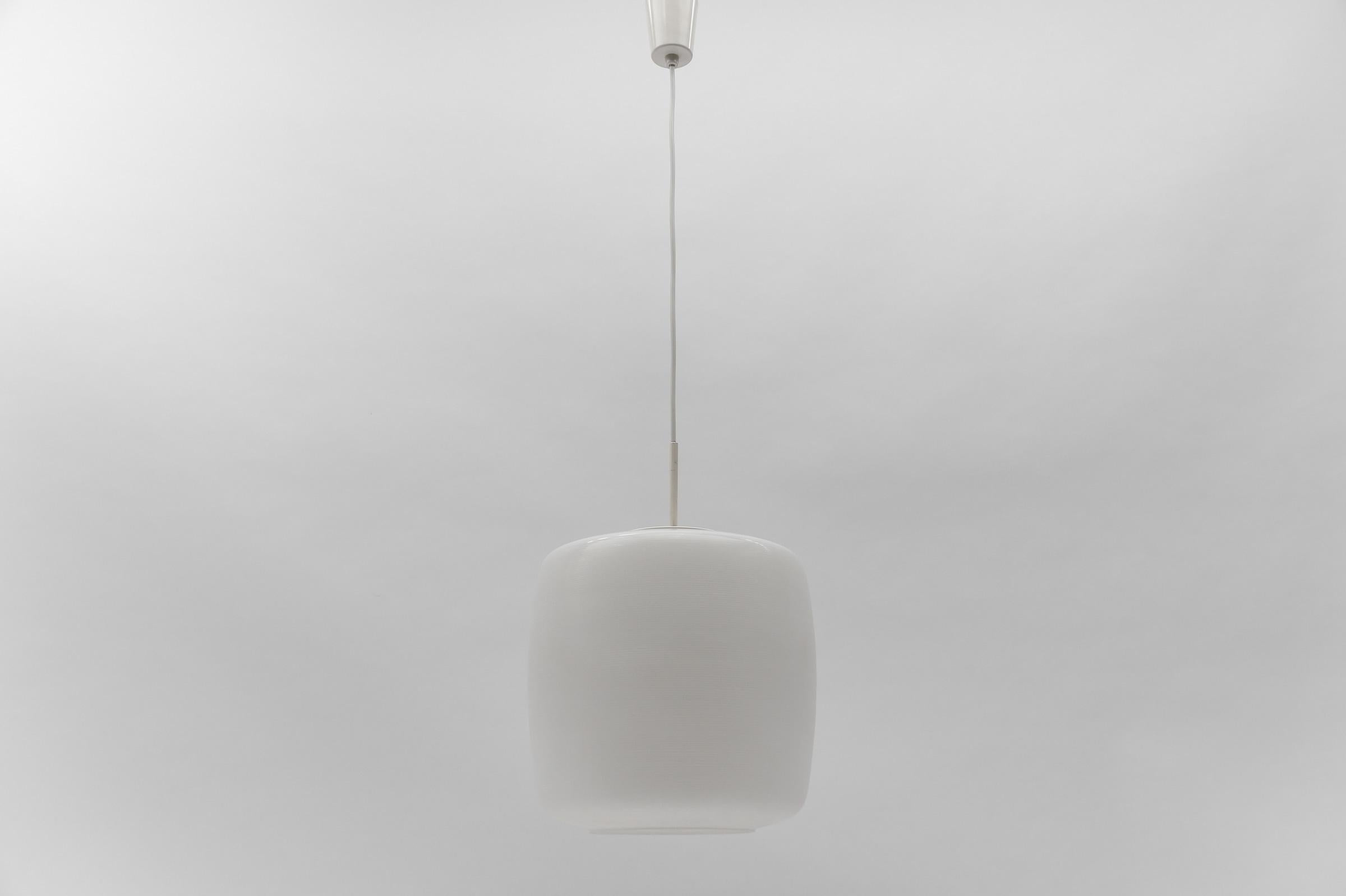 Mid-20th Century Glass Ceiling Lamp by Wilhelm Wagenfeld for Peill & Putzler, 1954 For Sale