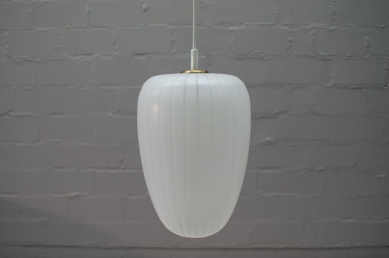 German Glass Ceiling Lamp 