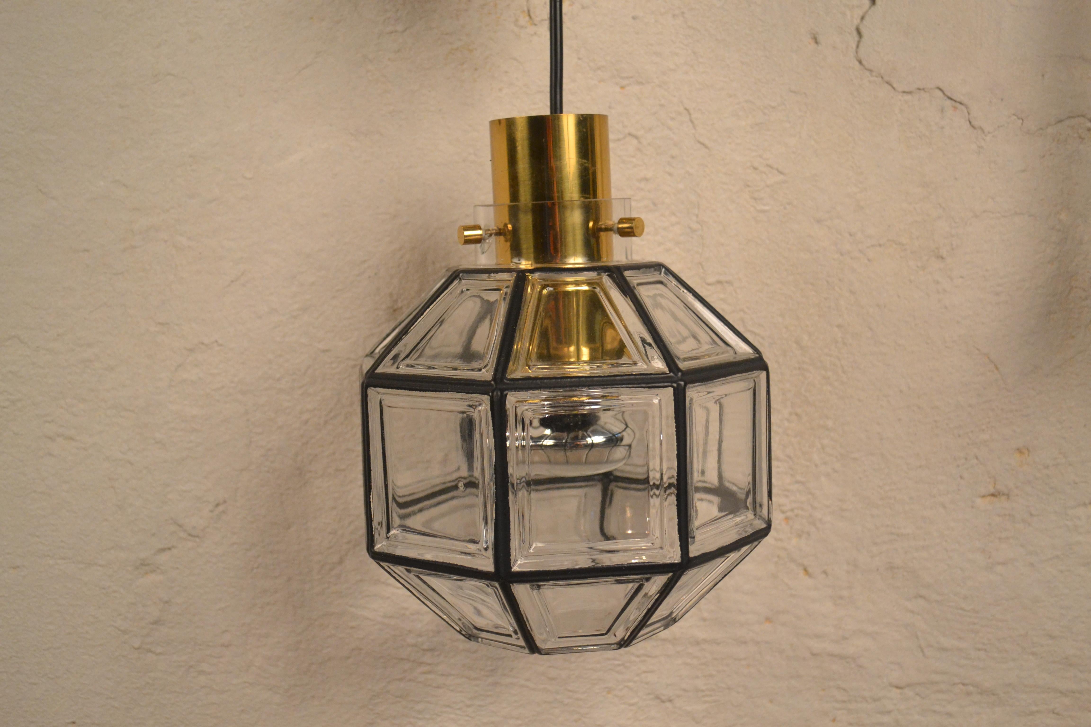 Late 20th Century Glass Ceiling Lamp from Limburg, 1970s