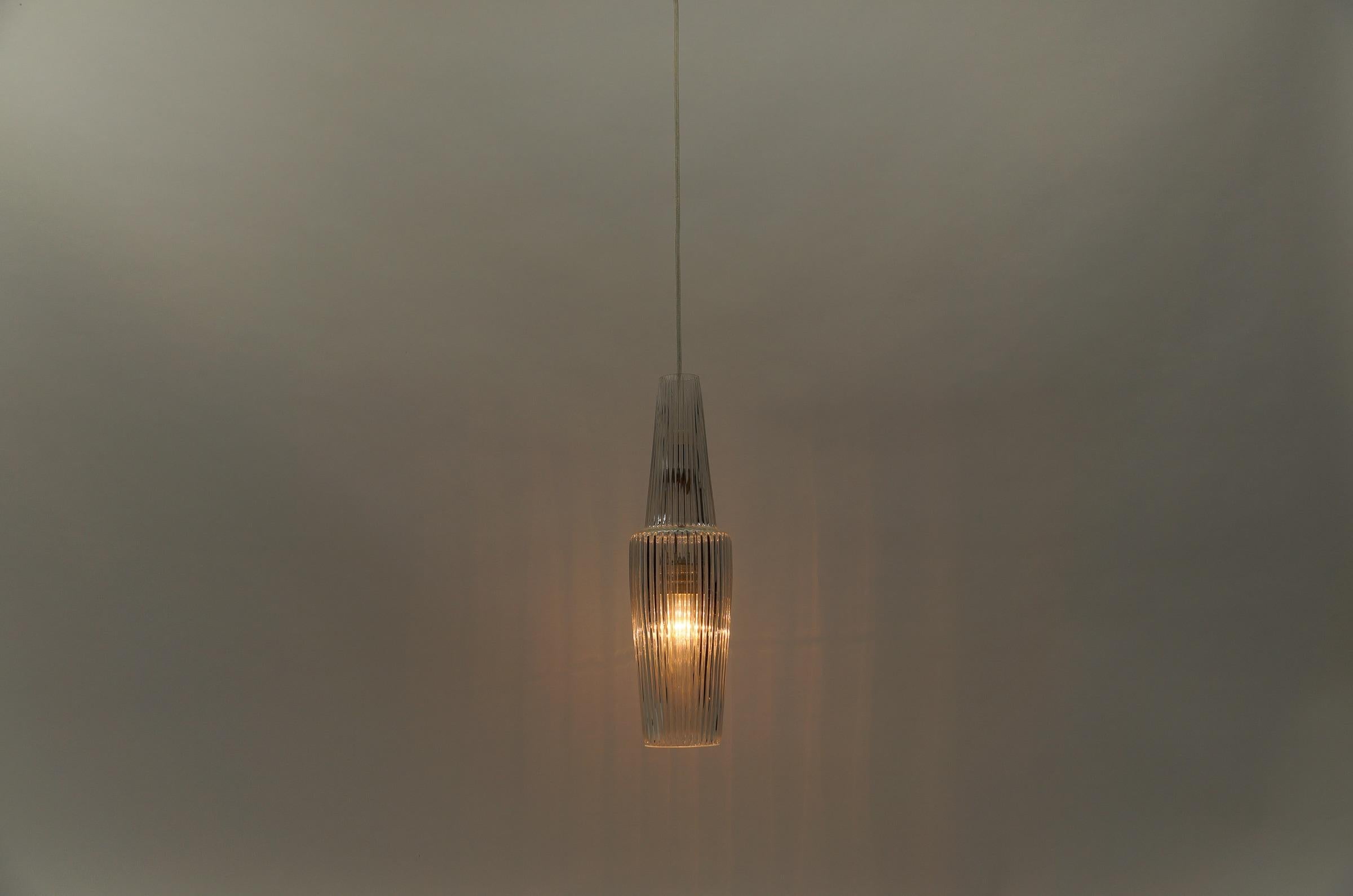 German Glass Ceiling Lamp 