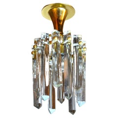 Retro Glass ceiling light kinkeldey Germany 1970