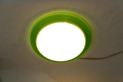 Glass ceiling or wall lamp italy around 1970s