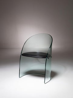 Glass Chair Attributed to Nani Prina for Rimadesio, Italy, 1980s