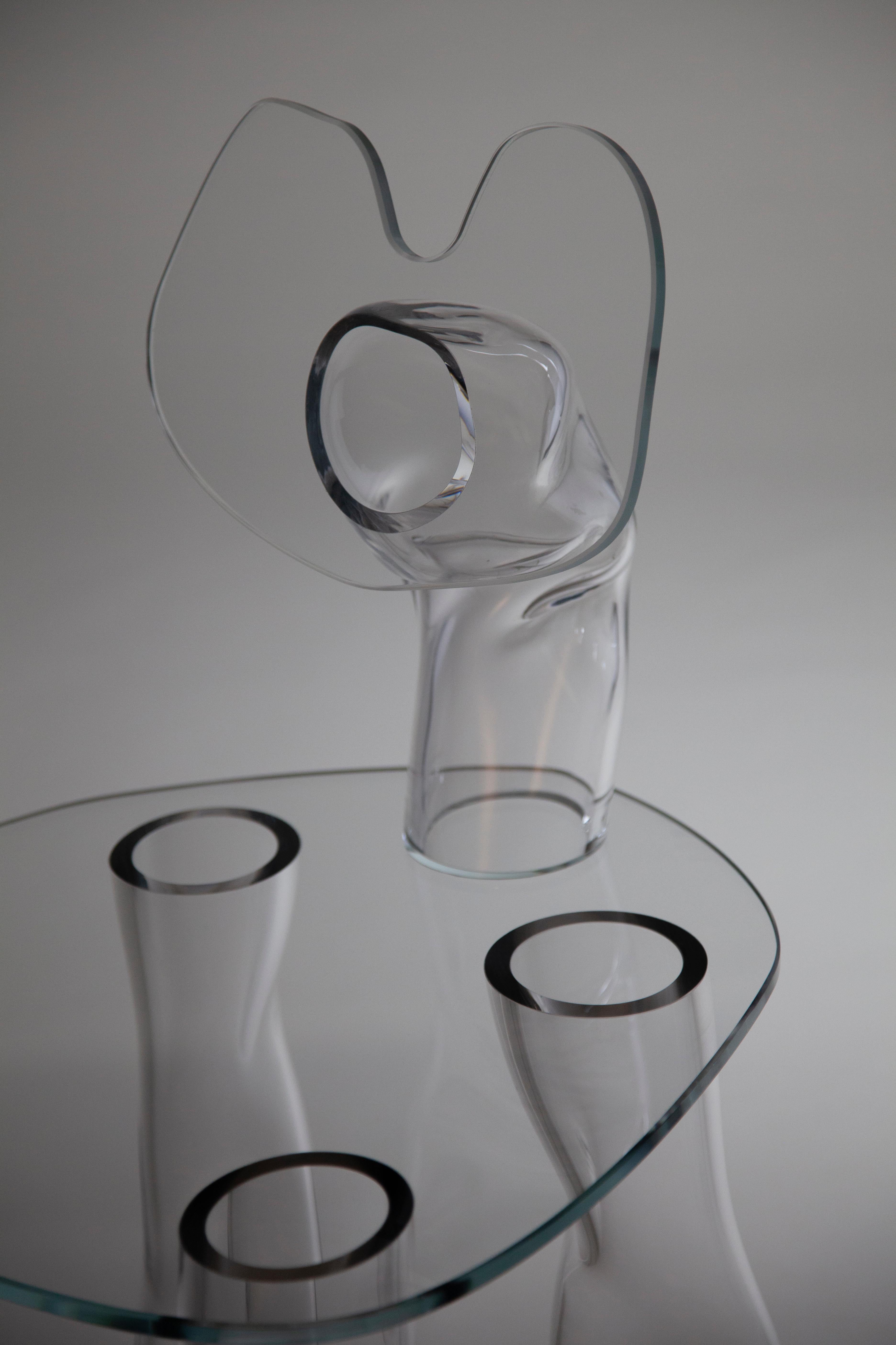 Organic Modern Glass chair by Clara Jorisch  For Sale