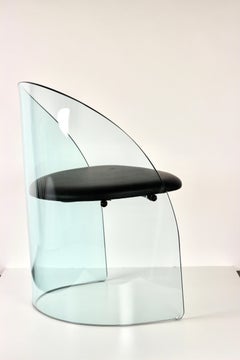 Glass chair in the Manner of Louis Dierra