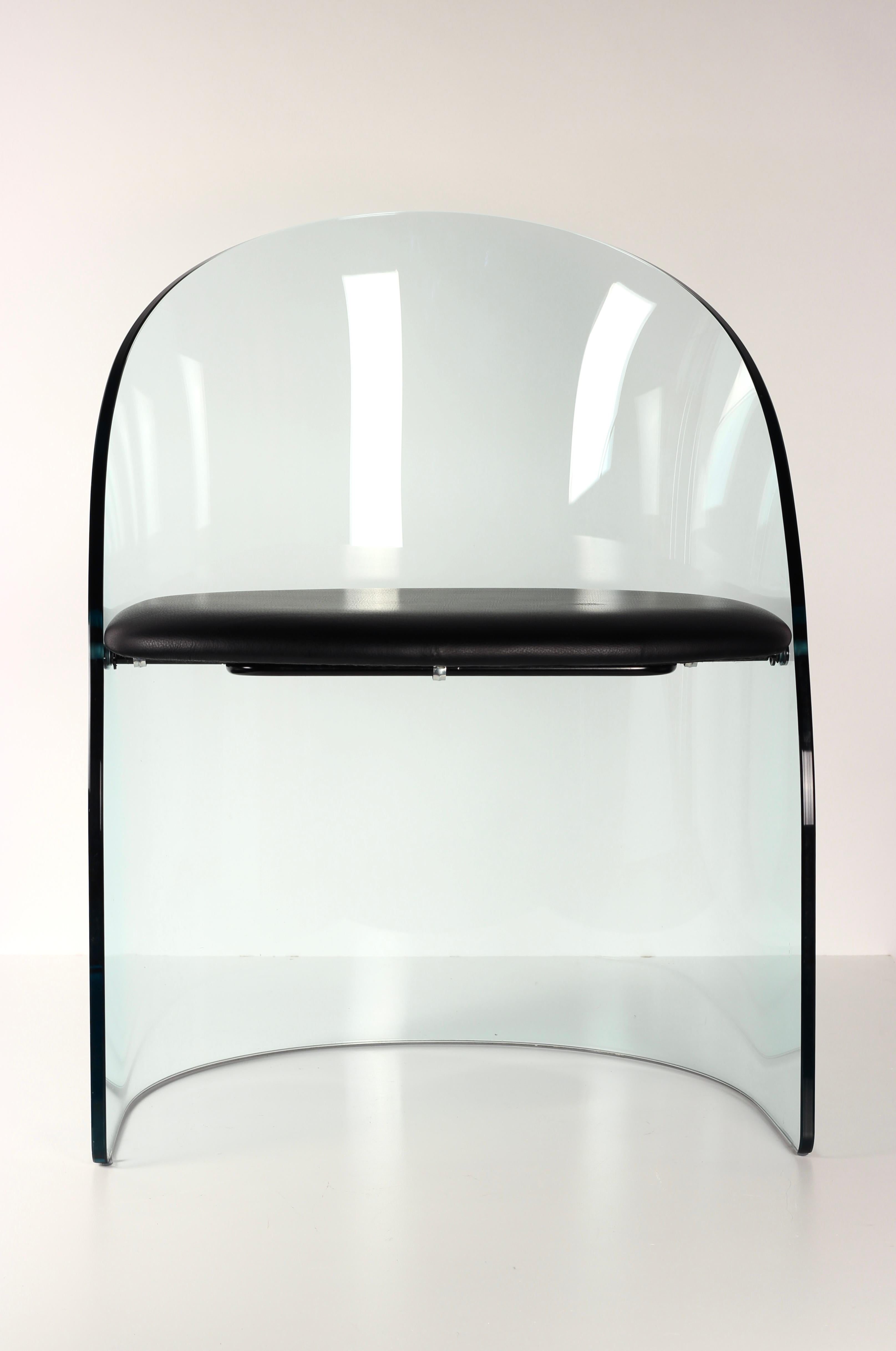 Post-Modern Glass chair in the Manner of Louis Dierra For Sale