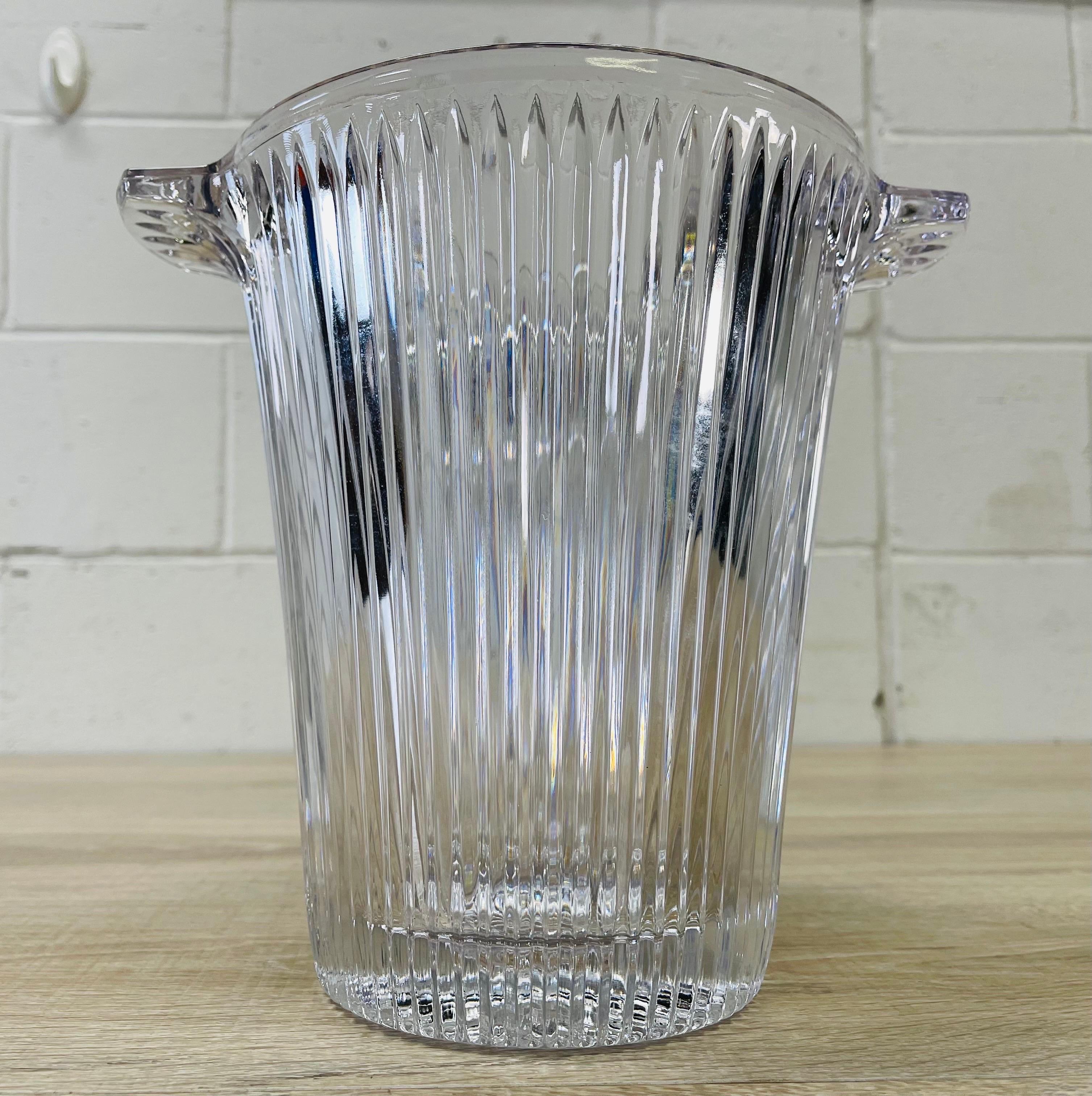 Mid-Century Modern Glass Champagne Ice Bucket For Sale